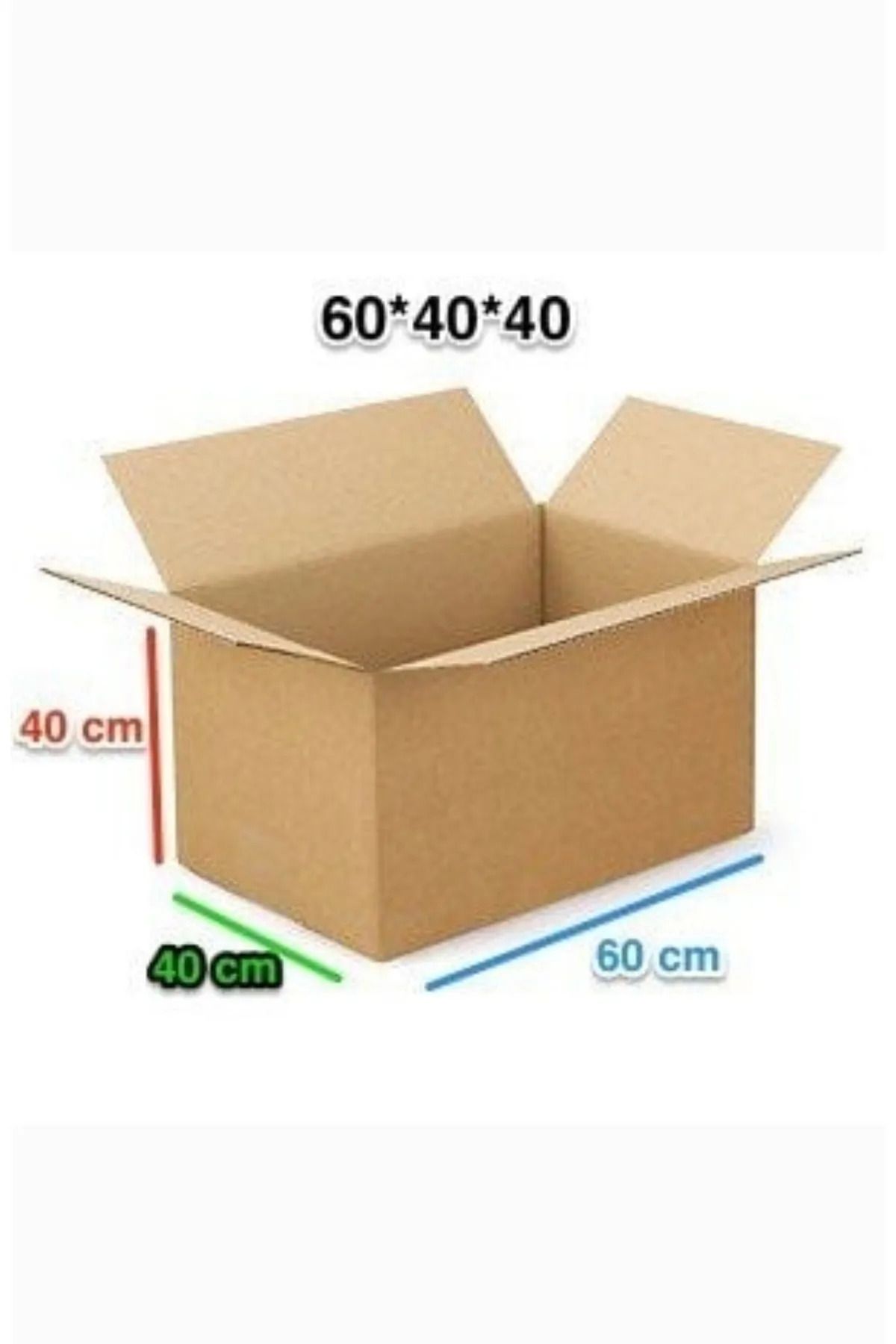 PRATİK SHOP 60x40x40 Çift Oluklu 5 Lİ ADET Taşıma Taşınma Karton Çeyiz Arşiv Kitap Boş Koli