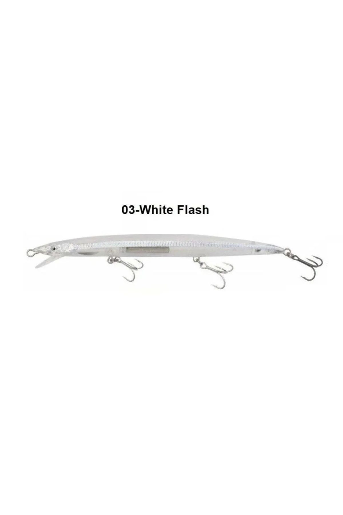 Savage Gear Sandeel Jerk Minnow 145mm 14gr Slow Sinking Maket Yem 03-White Flash