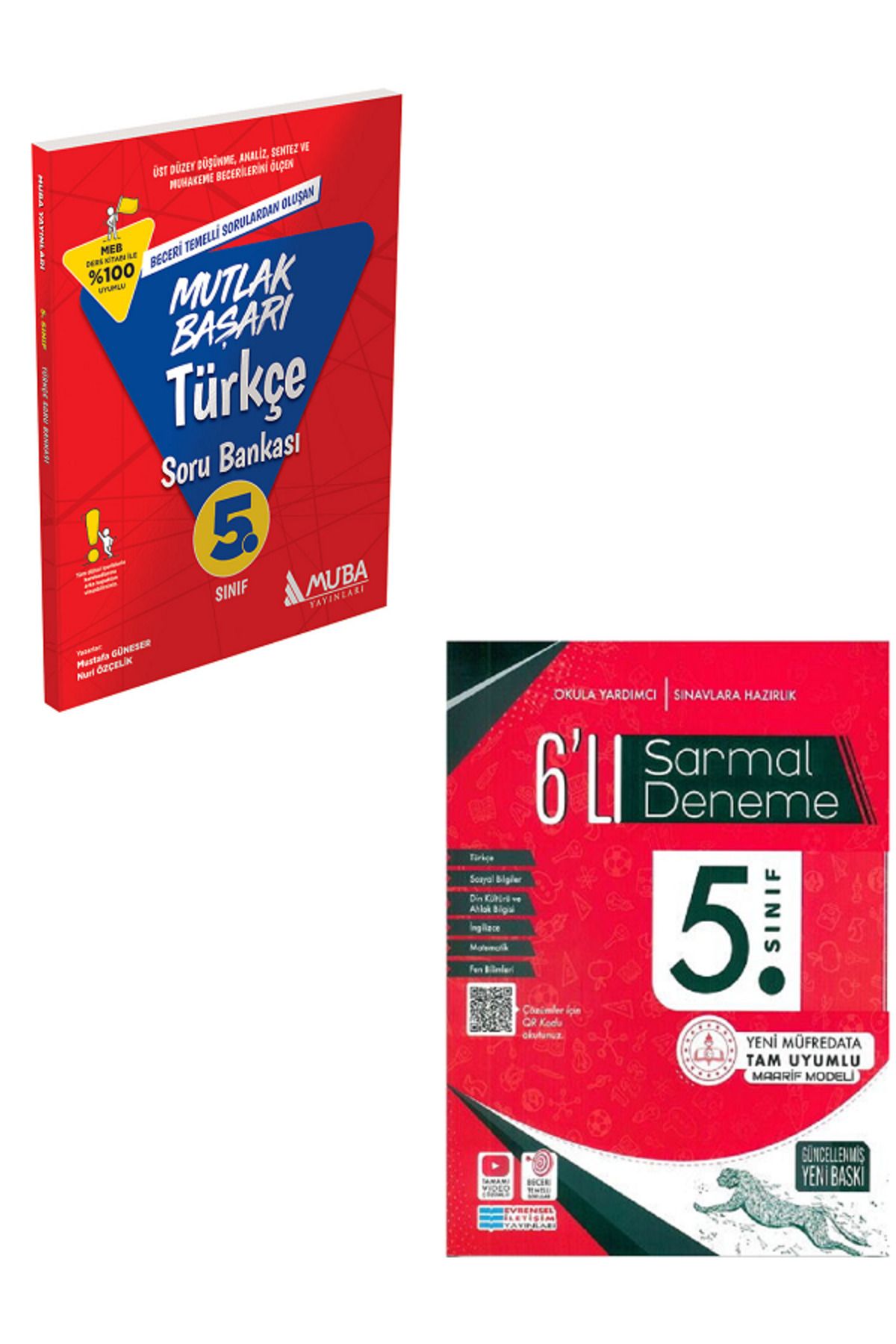 Evrensel İletişim Yayınları 5.Sınıf Muba Mutlak Başarı Türkçe Soru Bankası + 5.Sınıf Evrensel 6'Lı Sarmal Deneme / 2 KİTAP