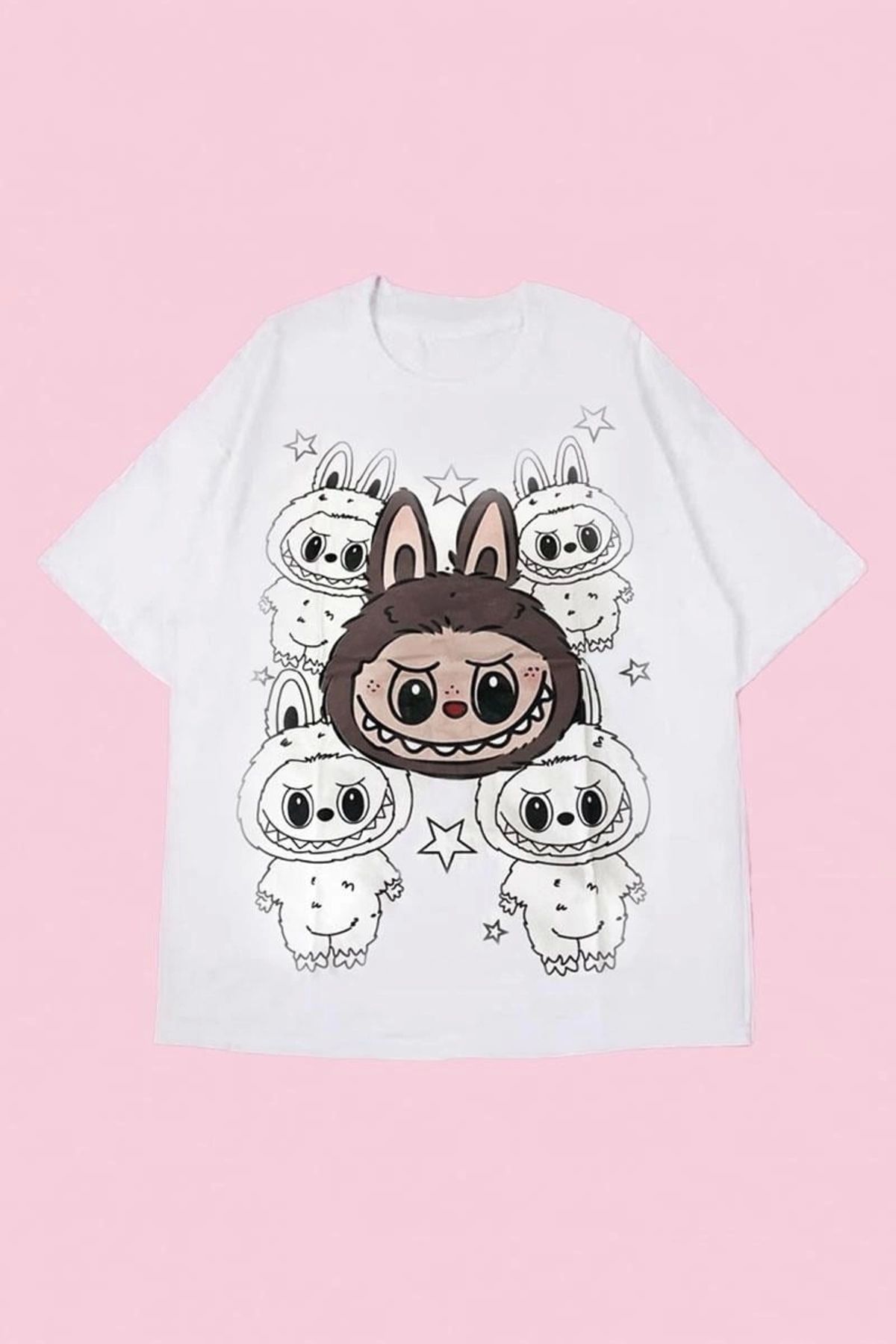 1blood Beyaz Labubu Star Unisex T-shirt