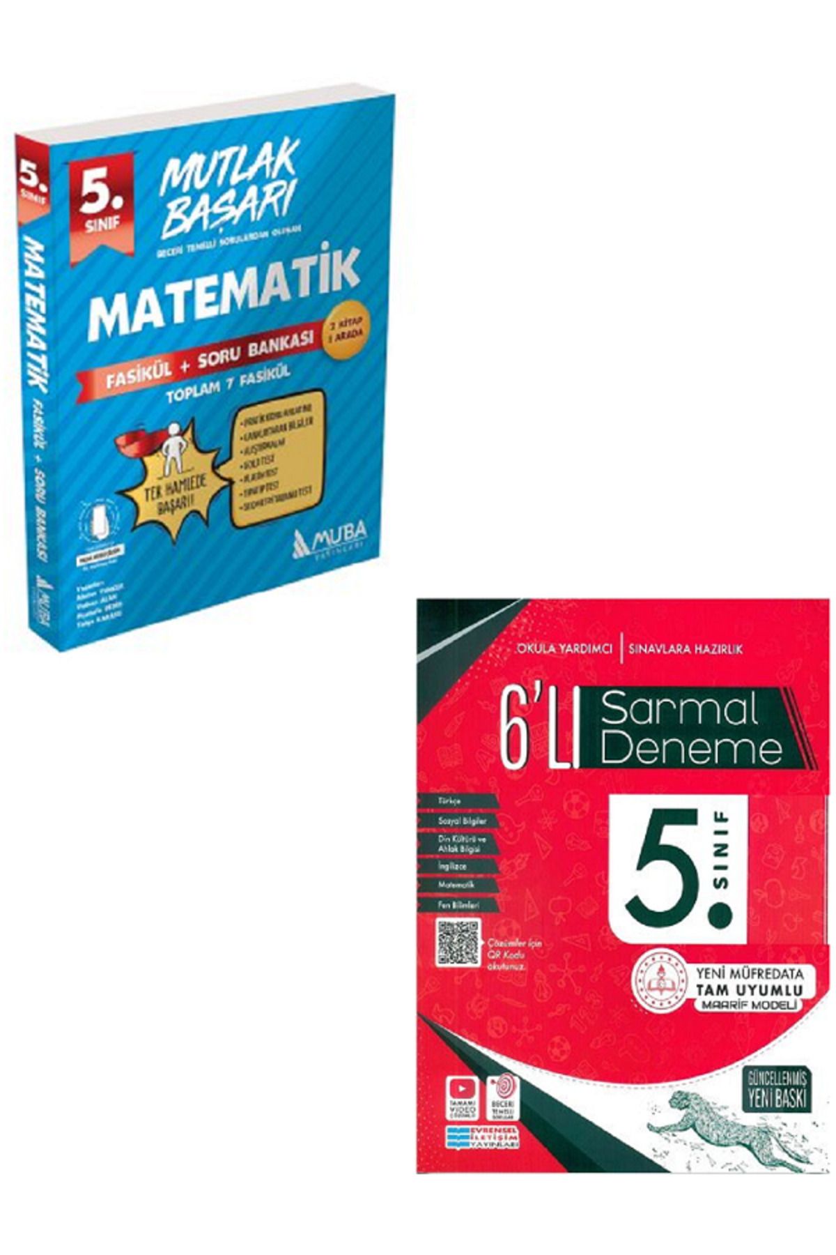 Evrensel İletişim Yayınları 5.Sınıf Muba Mutlak Başarı Matematik Fasikül + Soru Bankası + 5.Sınıf Evrensel 6'Lı Deneme / 2 KİTAP