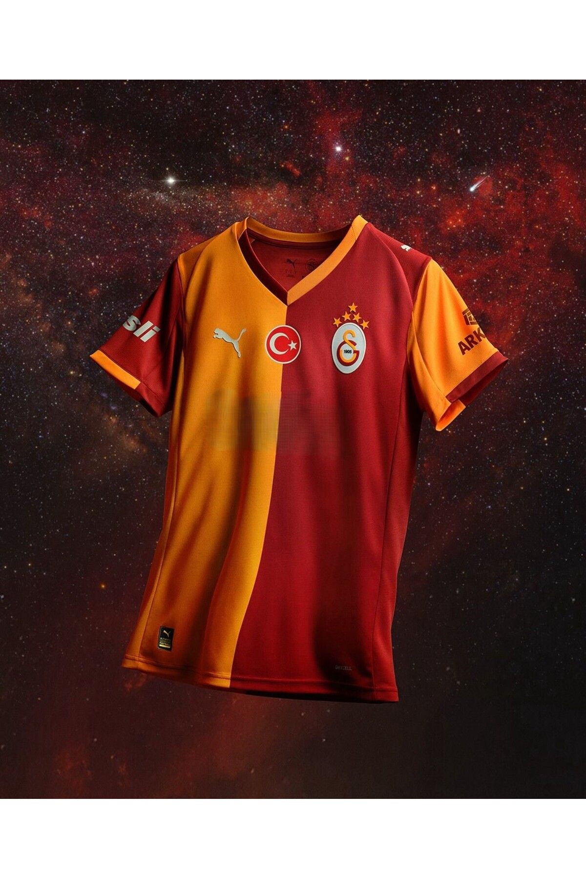 Marka Extra Gâlâtâsârây İsimsiz 2025/26 Yeni Sezon Sarı Kırmızı Parçalı Yetişkin Taraftar Forması