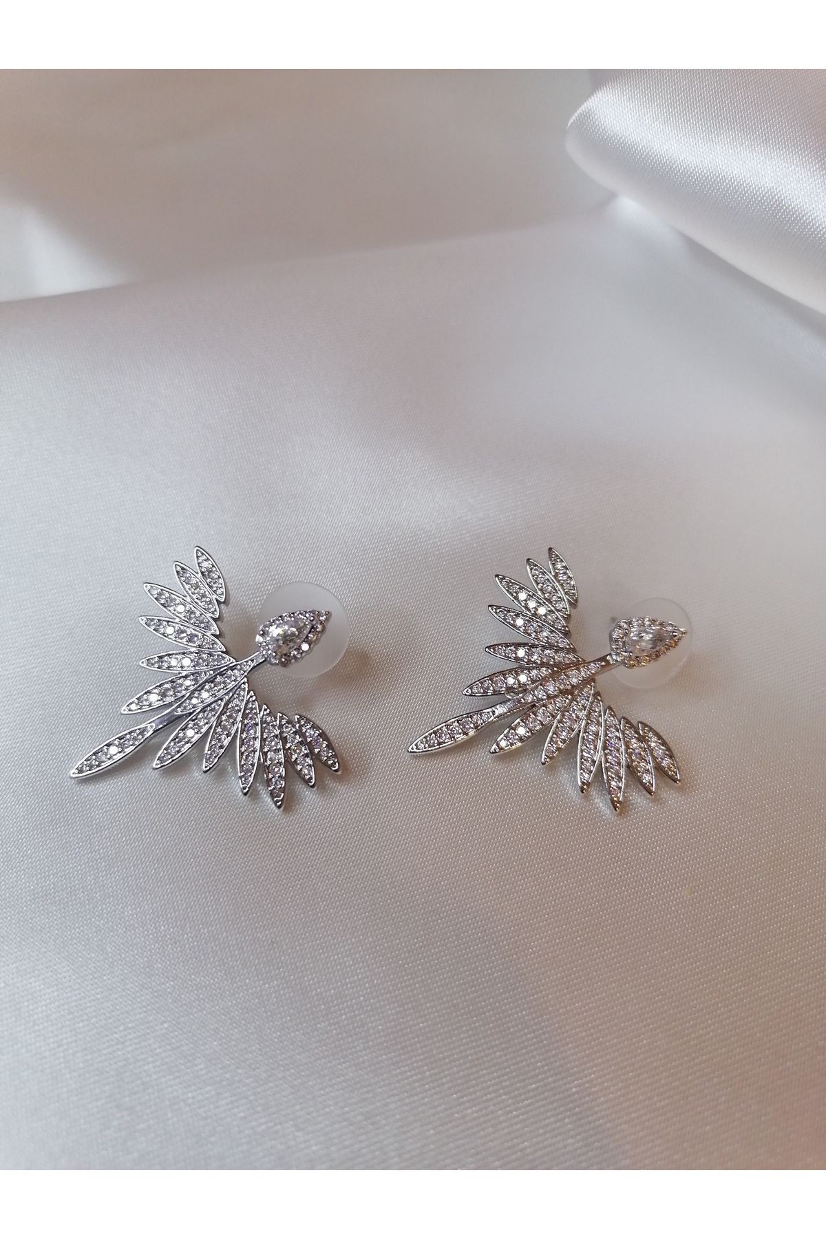 Lailis accessories silver taşlı anka kuşu küpe