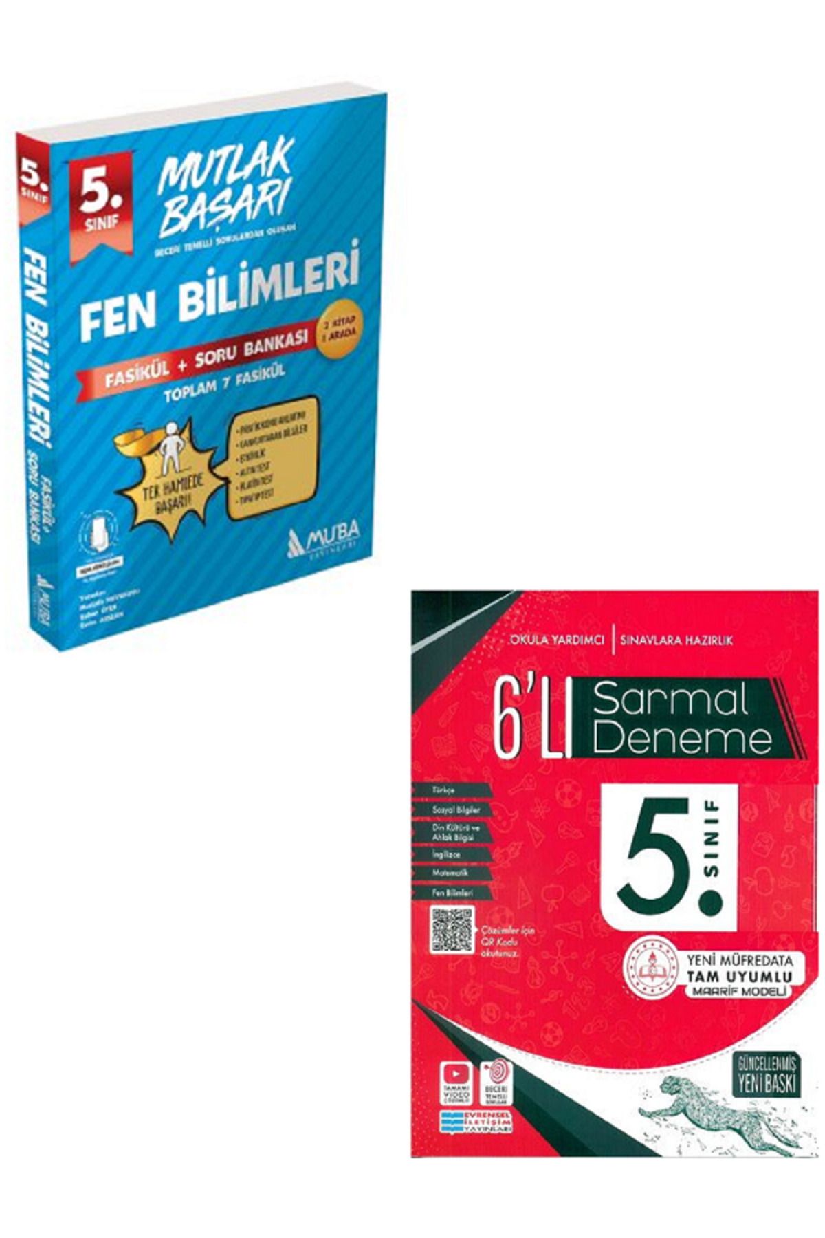 Evrensel İletişim Yayınları 5.Sınıf Muba Mutlak Başarı Fen Bilimleri Fasikül + Soru Bankası + Evrensel 6'Lı Deneme / 2 KİTAP