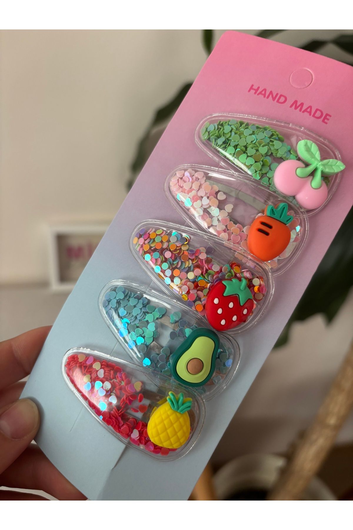 minikidsstore 5 adet Renkli Parlak Kız Çocuk Çıt çıt Toka Seti