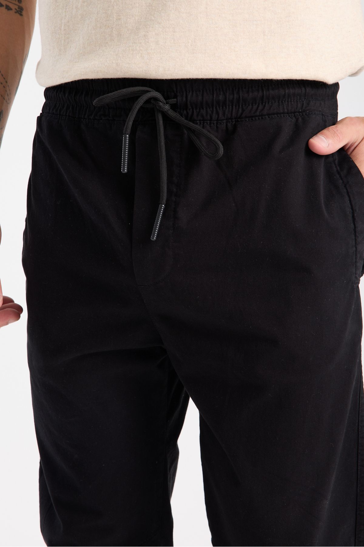 hateko-Παντελόνι Chino Jogger με κορδόνι μέσης Raus Denim 4