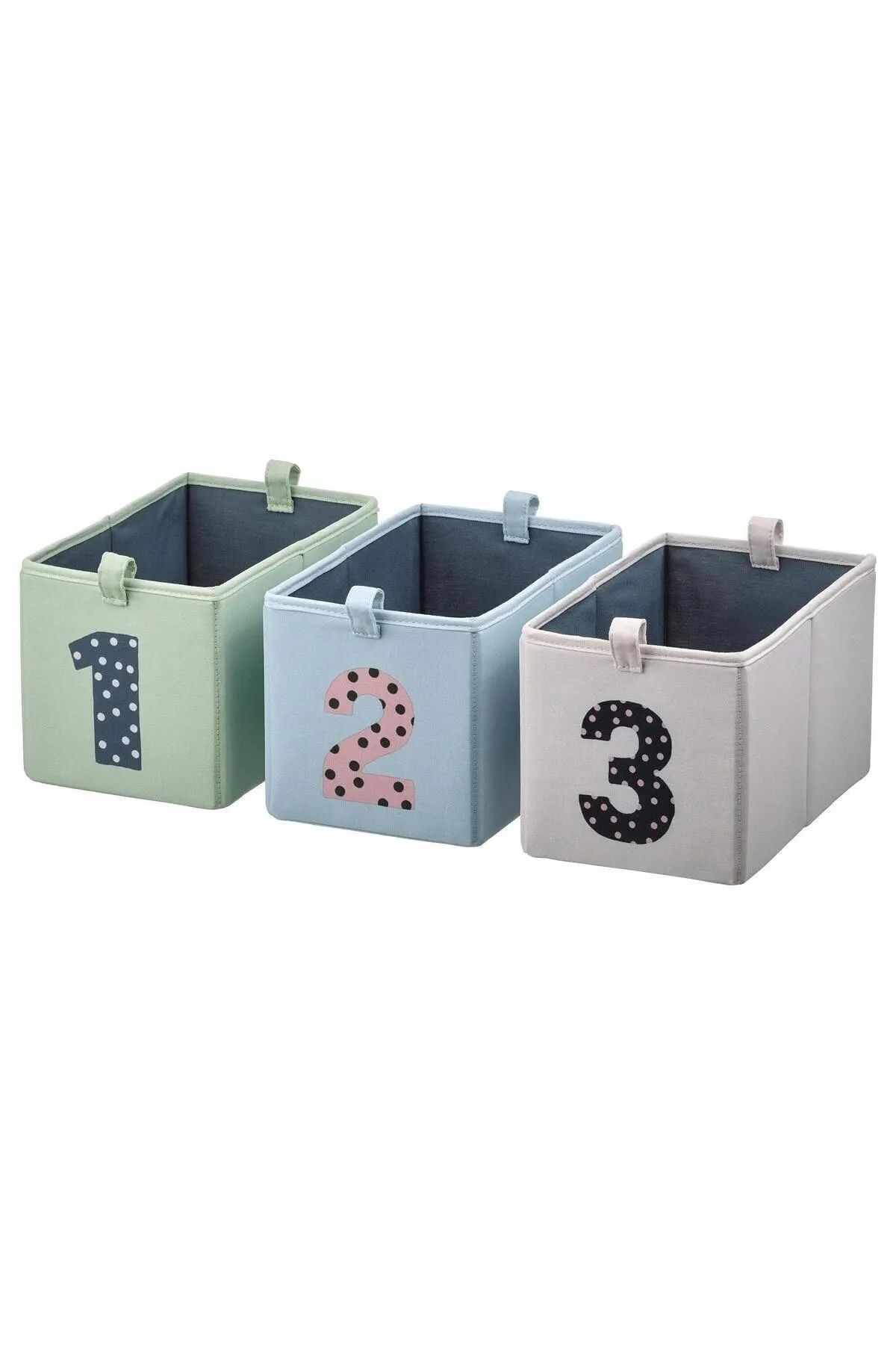 IKEA Quality Çok Renkli 17x27x17 Cm Çocuk Odası Düzenleme Kutuları 3 Parça Kutu Set