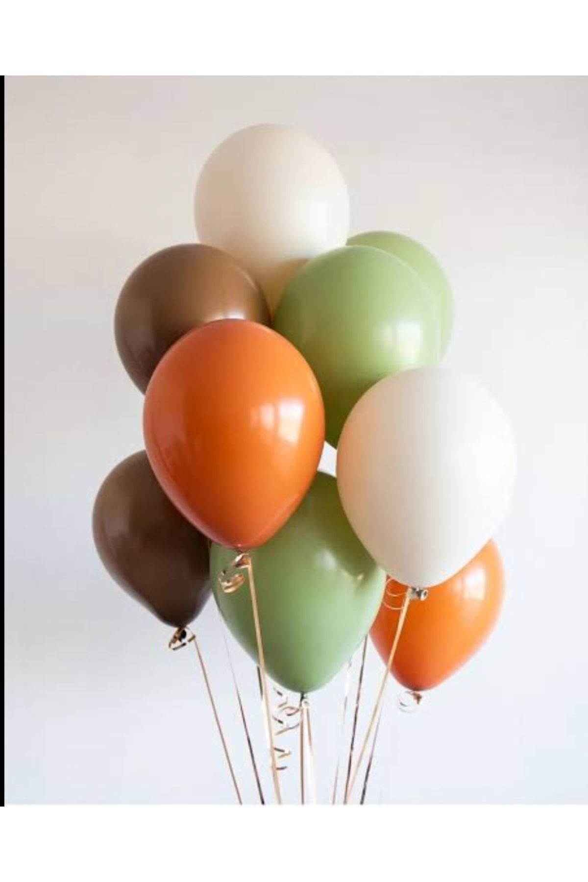 Store Retro Yanık turuncu deniz kumu küf yeşili kahverengi balon demeti 10 adet