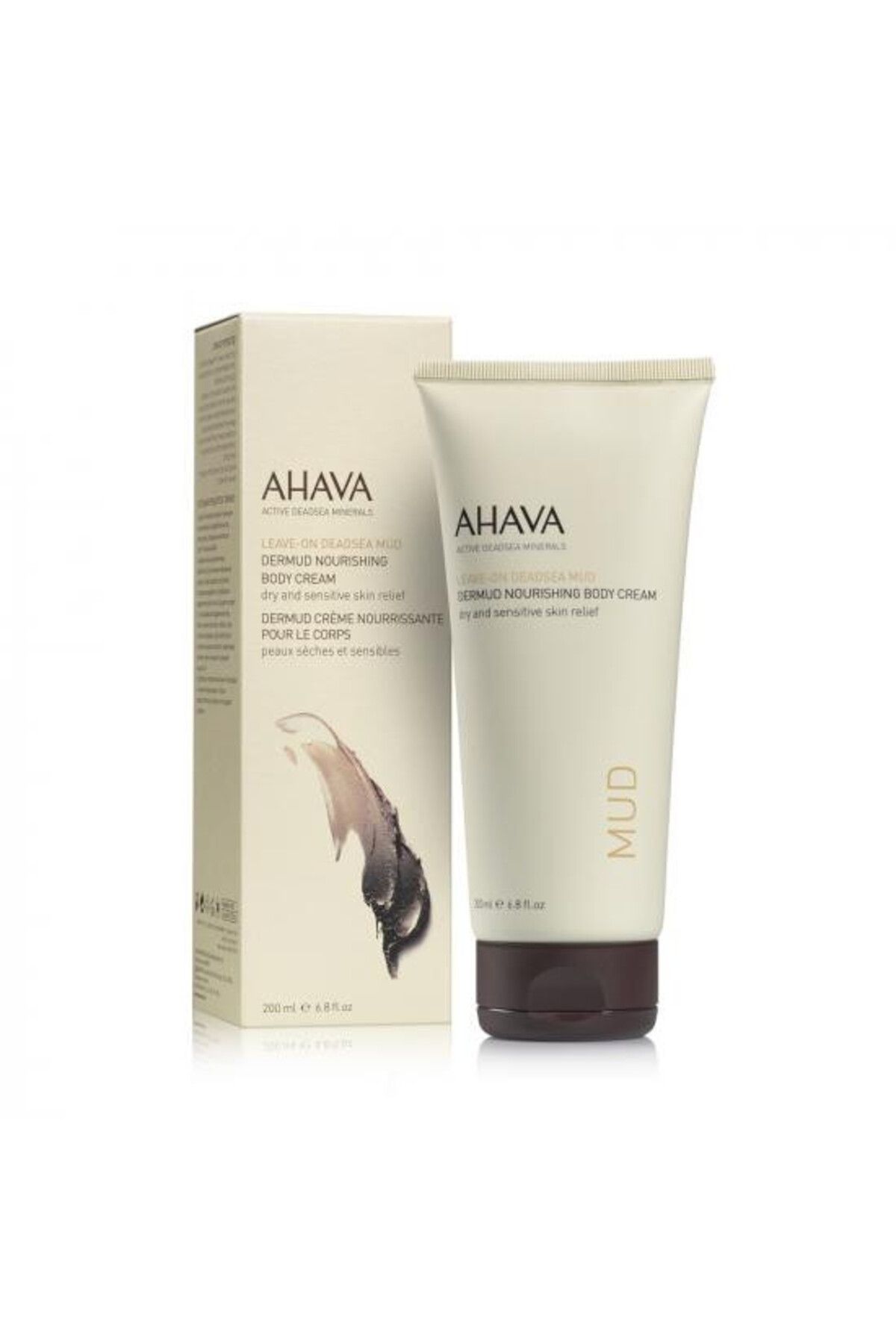 AHAVA-Cremă de corp hrănitoare fără clătire cu nămol de la Marea Morții, Ahava, Cremă, 200 ml 1