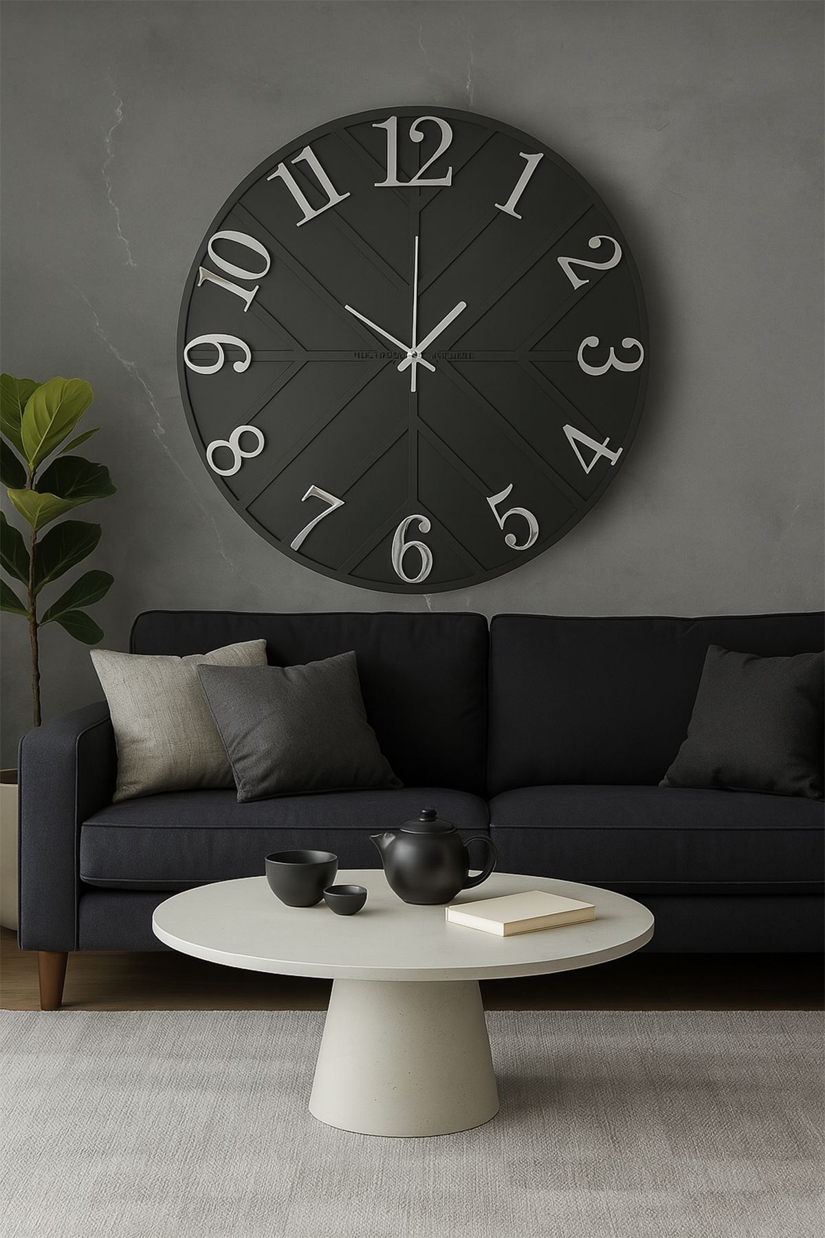 viftam Dekoratif Duvar Modern Saati 50cm*