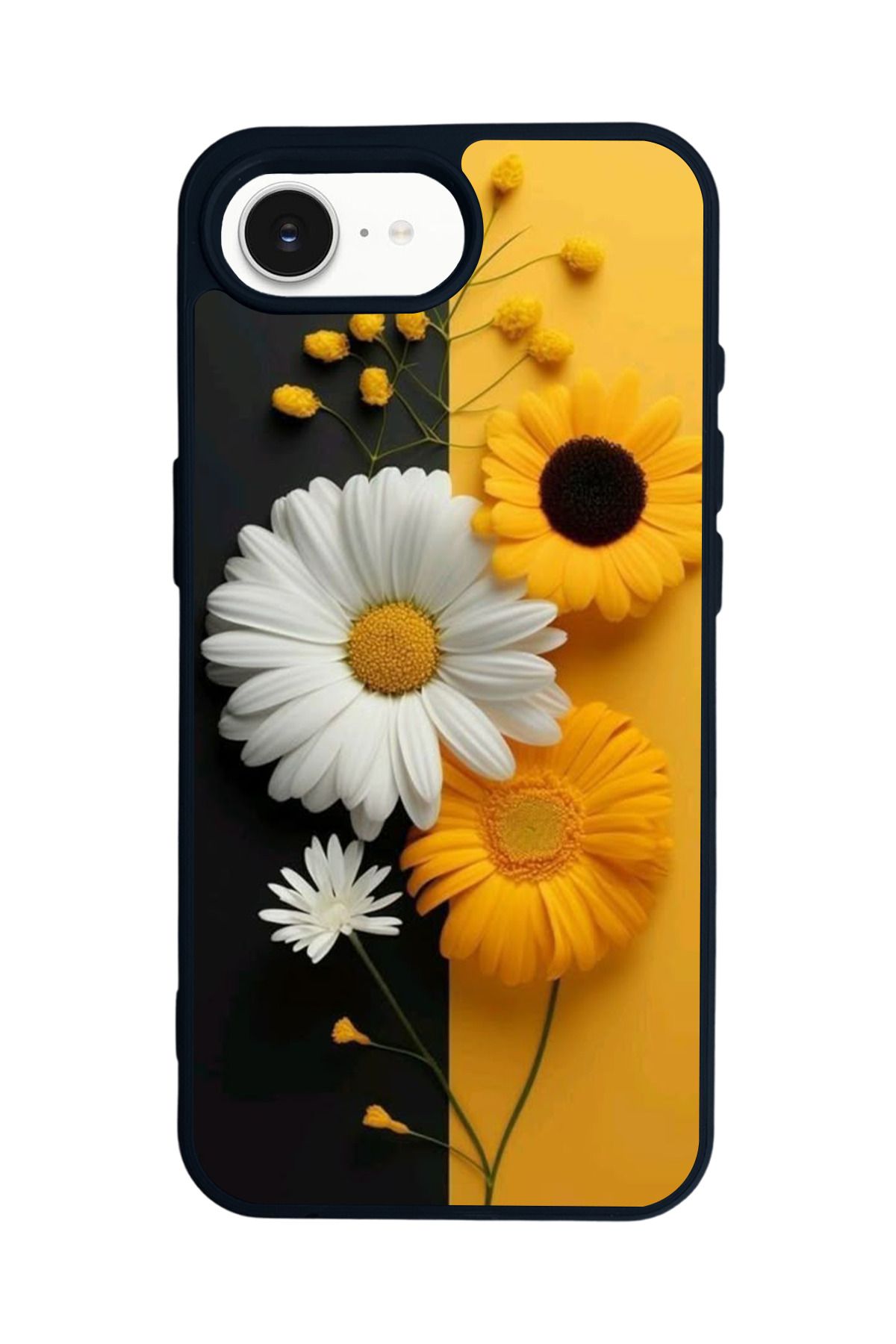 Aksel Kılıf Apple iPhone 16e Uyumlu Baskılı,Mat Siyah,Yumuşak Silikon,Koruyucu,Şok Emici Kapak,Kılıf