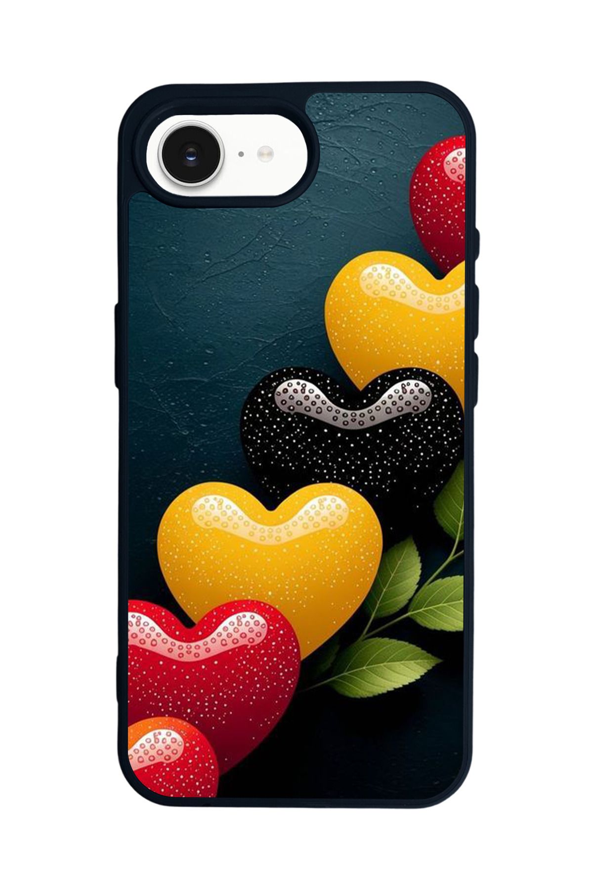 Aksel Kılıf Apple iPhone 16e Uyumlu Baskılı,Mat Siyah,Yumuşak Silikon,Koruyucu,Şok Emici Kapak,Kılıf