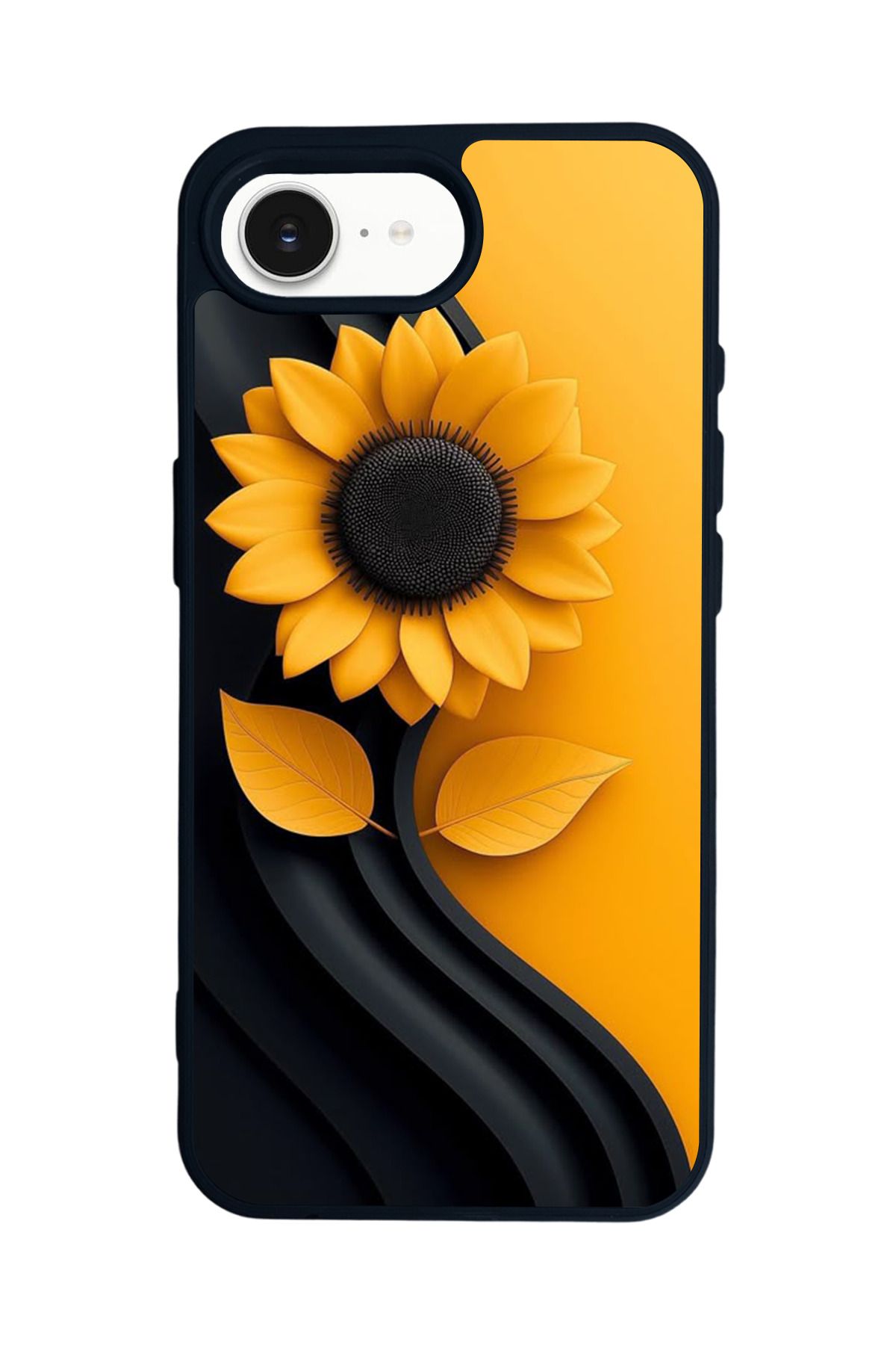 Aksel Kılıf Apple iPhone 16e Uyumlu Baskılı,Mat Siyah,Yumuşak Silikon,Koruyucu,Şok Emici Kapak,Kılıf