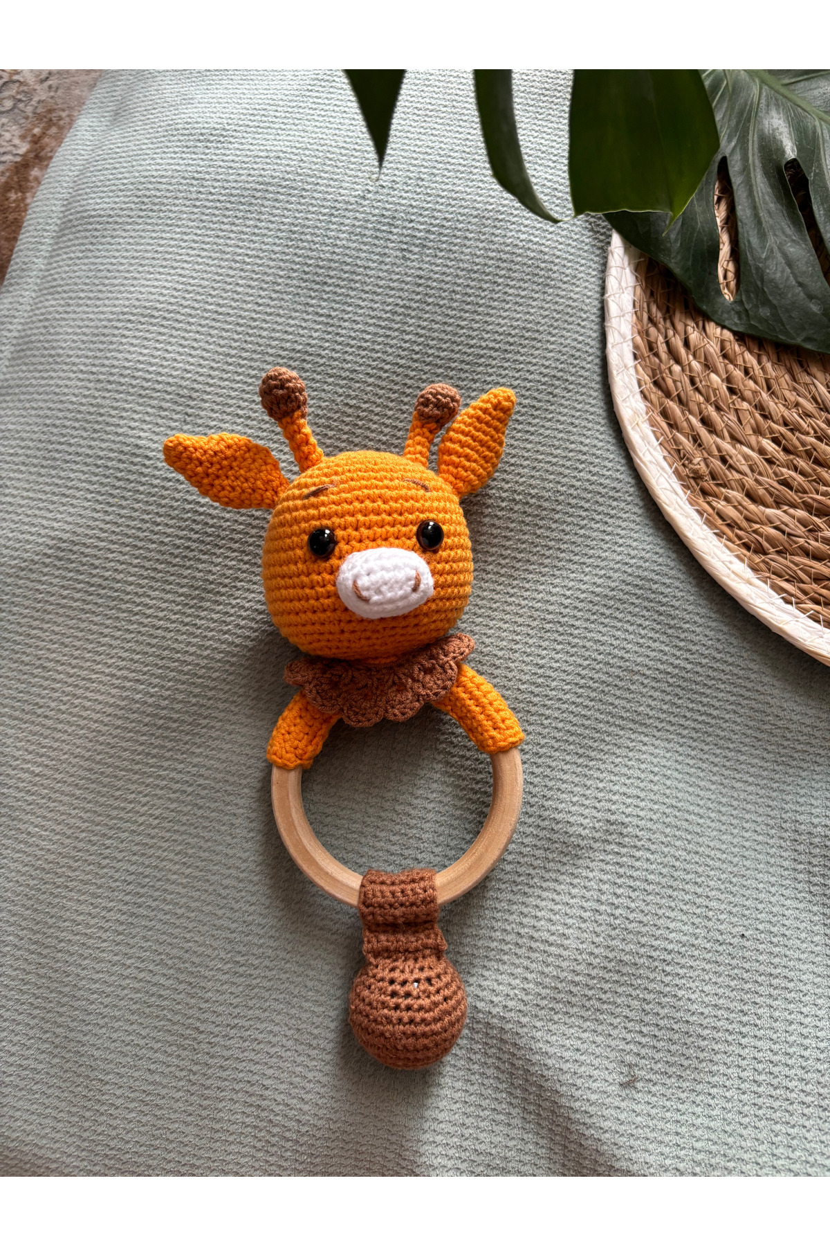 Aia&Co Amigurumi Sevimli Zürafa Diş Kaşıyıcı Çıngırak 2'li Set fotoğrafı 2 (önizleme)
