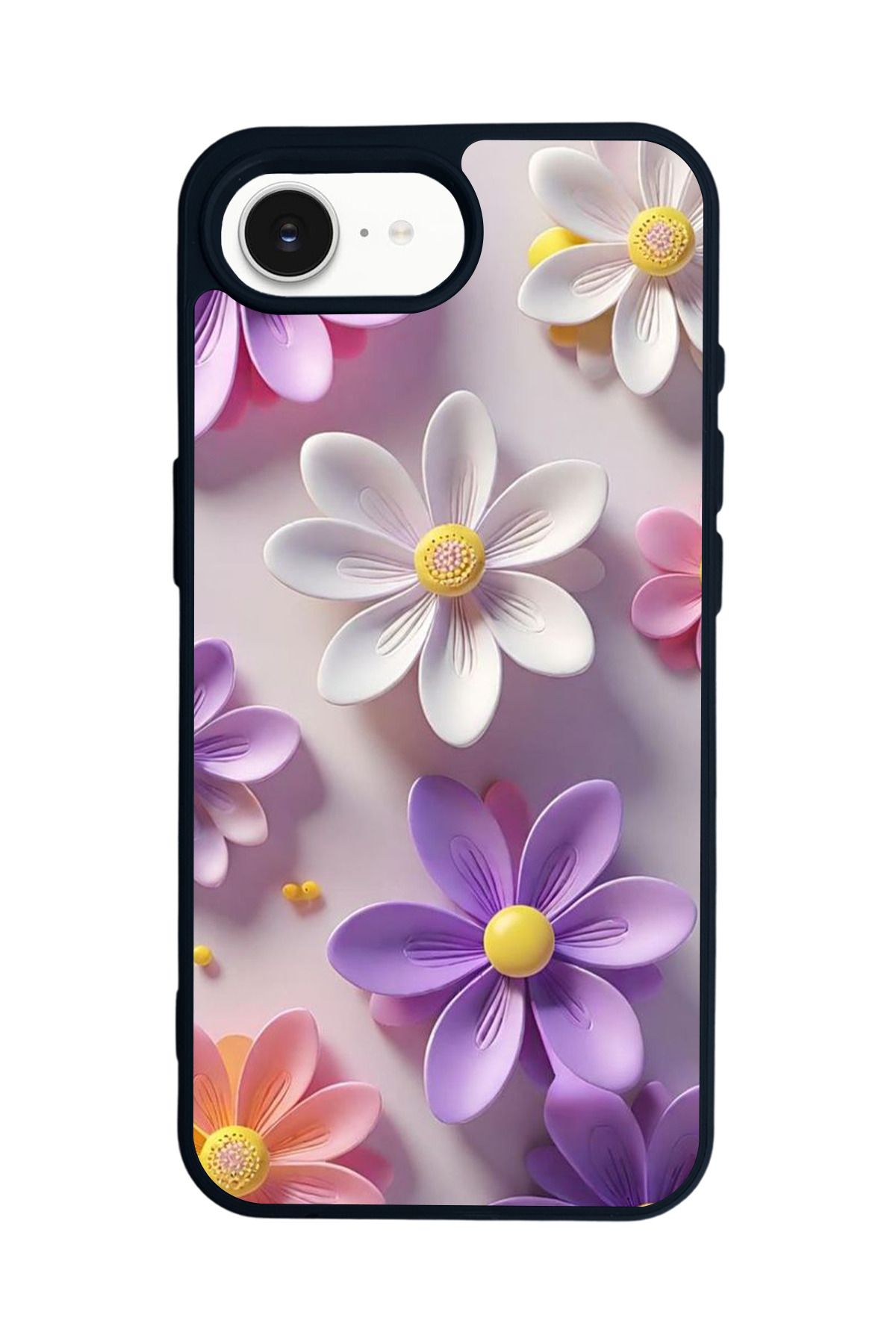 Aksel Kılıf Apple iPhone 16e Uyumlu Baskılı,Mat Siyah,Yumuşak Silikon,Koruyucu,Şok Emici Kapak,Kılıf