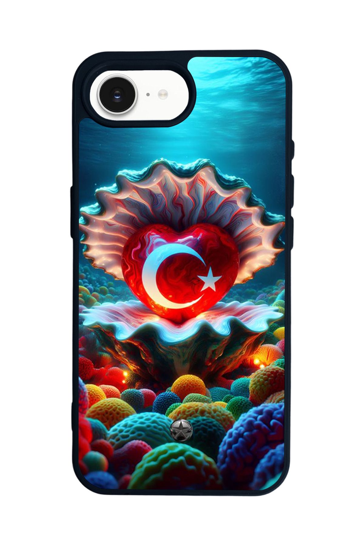 Aksel Kılıf Apple iPhone 16e Uyumlu Baskılı,Mat Siyah,Yumuşak Silikon,Koruyucu,Şok Emici Kapak,Kılıf