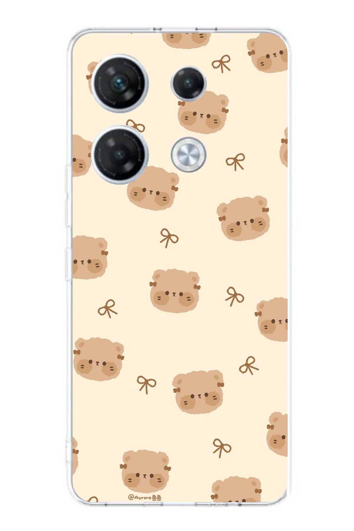 TechTree Infinix GT 20 Pro Uyumlu Sevimli Ayıcıklar Şeffaf Silikon Kılıf