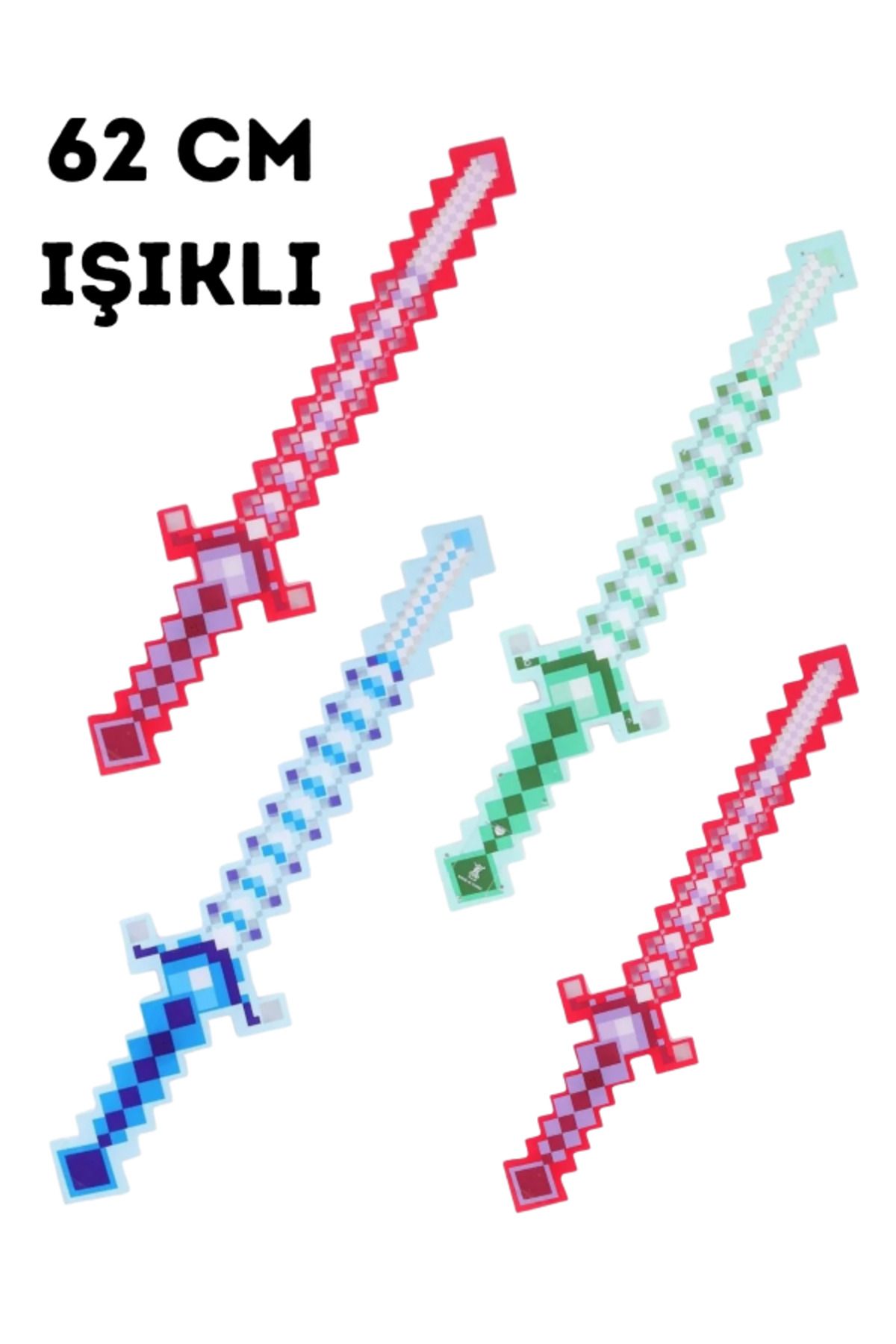 Muhcu Home Her Yaşa Uygun Mncraft - Büyük Boy Işıklı Kılıç Oyuncak ( Oyuncak Kılıç ) 62 cm (1 ADET )
