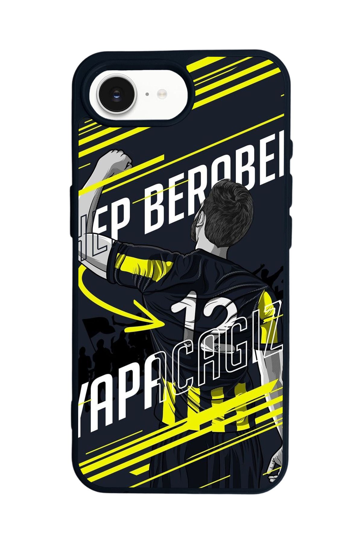 Aksel Kılıf Apple iPhone 16e Uyumlu Baskılı,Mat Siyah,Yumuşak Silikon,Koruyucu,Şok Emici Kapak,Kılıf