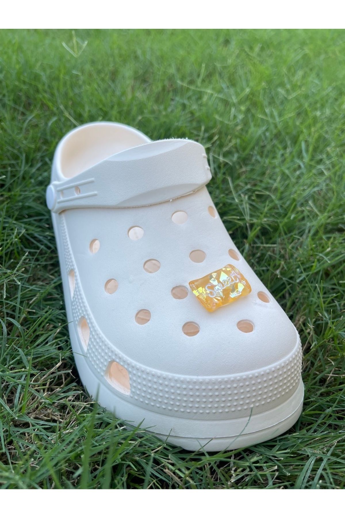 Crocs Sweet Sarı Terlik Süsü Üç Boyutlu/3D Crocs Charm/Jibbitz
