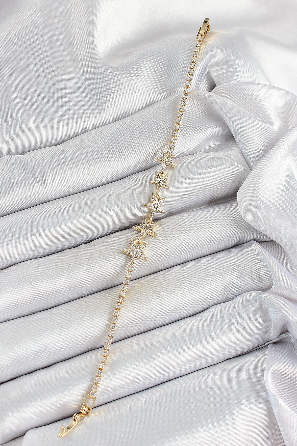 STYLE OF CARMEN Pirinç Gold Renk Yıldız Model Kadın Bileklik