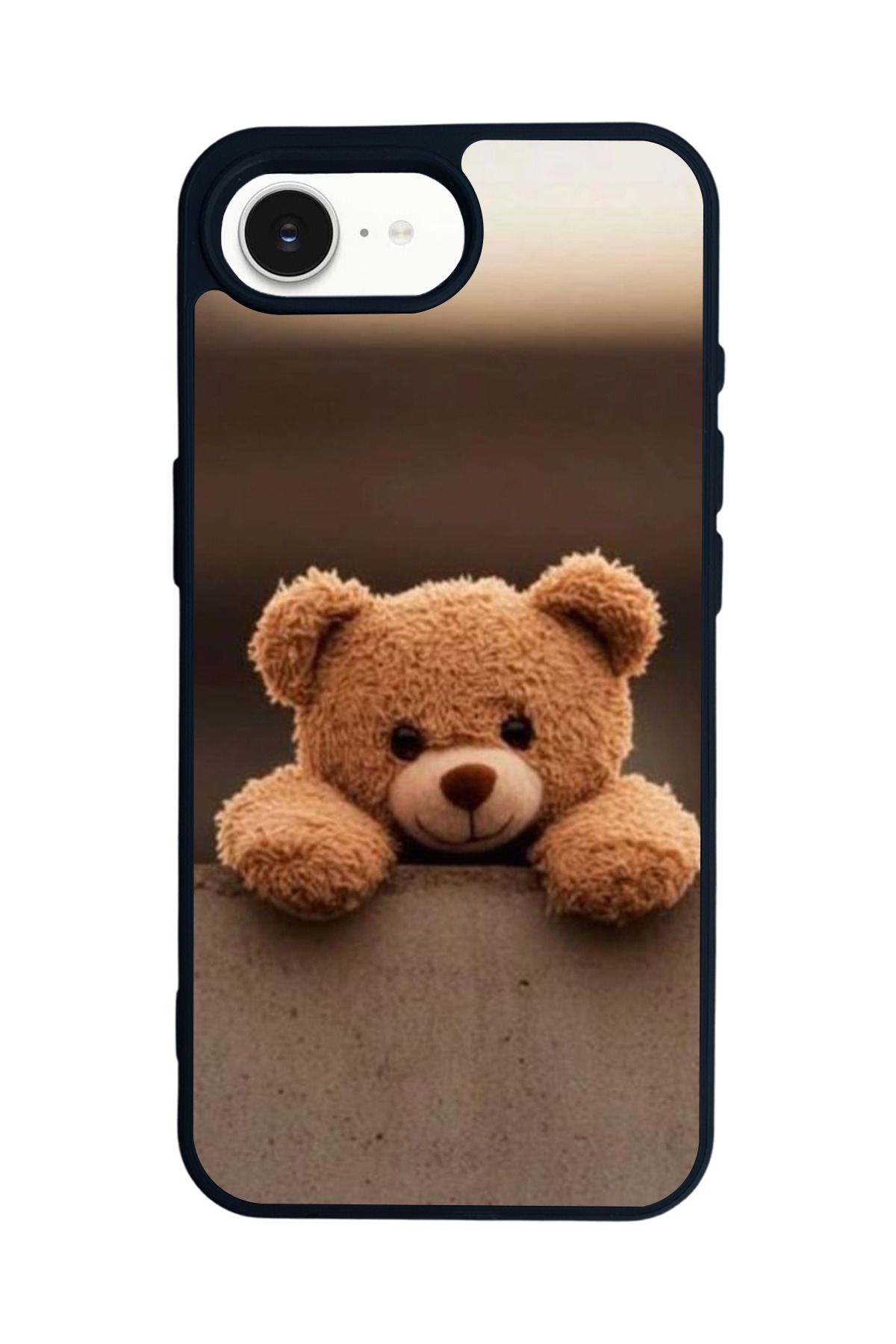 Aksel Kılıf Apple iPhone 16e Uyumlu Baskılı,Mat Siyah,Yumuşak Silikon,Koruyucu,Şok Emici Kapak,Kılıf