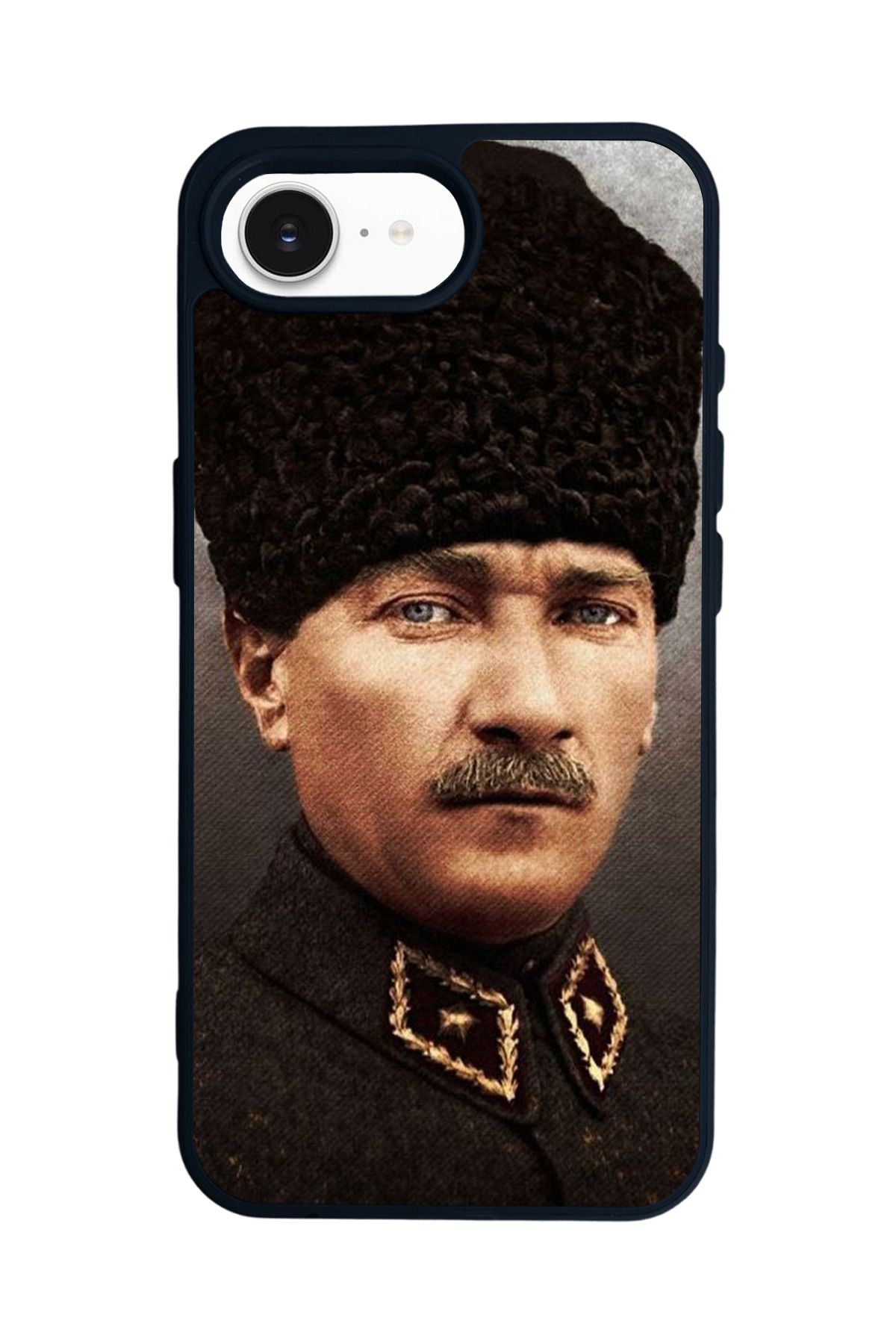Aksel Kılıf Apple iPhone 16e Uyumlu Baskılı,Mat Siyah,Yumuşak Silikon,Koruyucu,Şok Emici Kapak,Kılıf