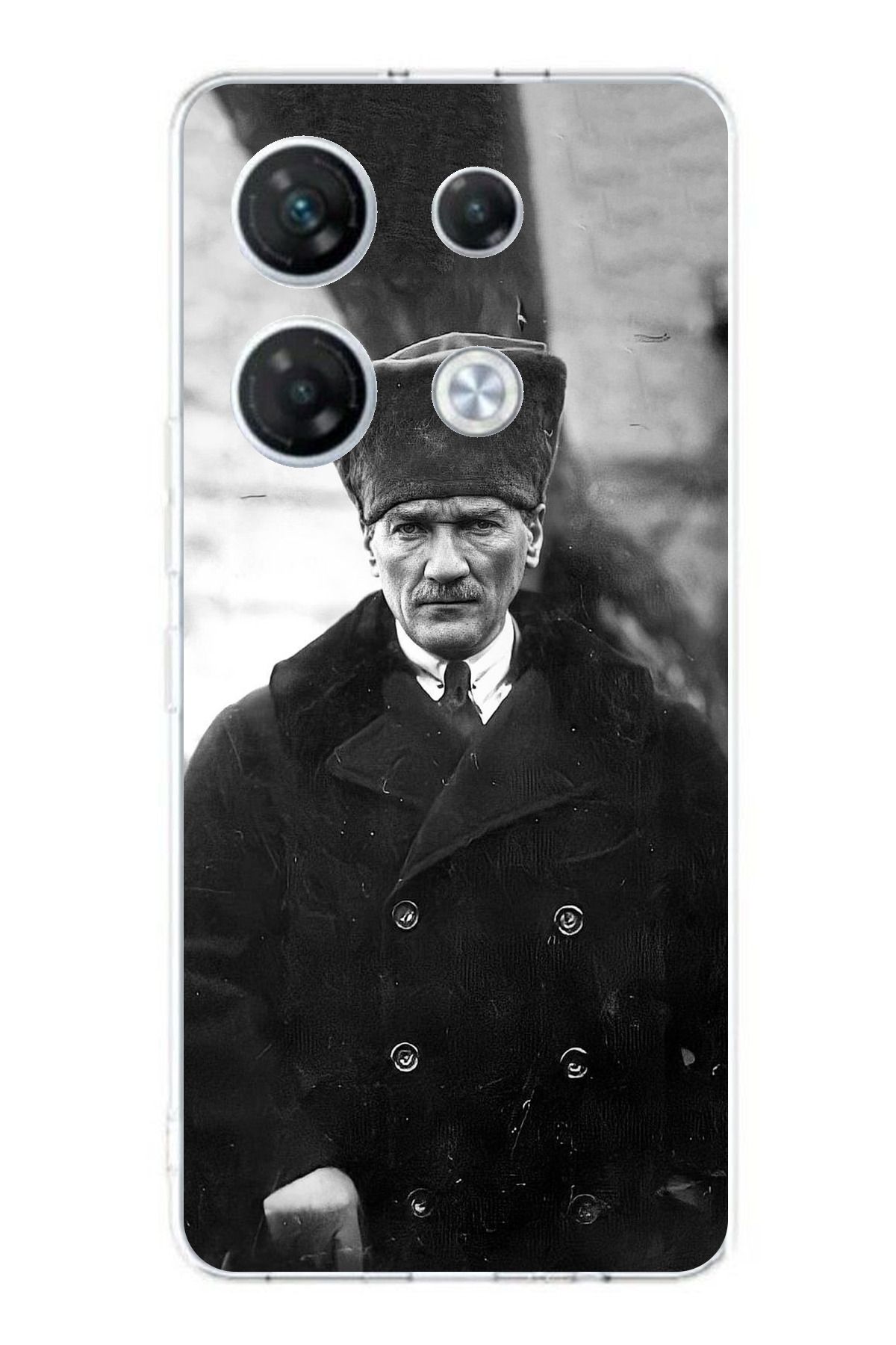 TechTree Infinix GT 20 Pro Uyumlu Mustafa Kemal Atatürk Portre Şeffaf Silikon Kılıf
