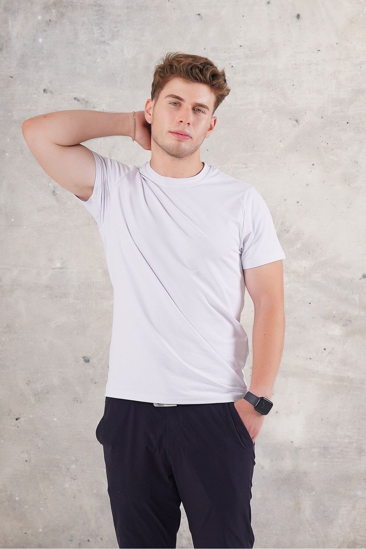 ASEDERA Erkek Beyaz T-Shirt