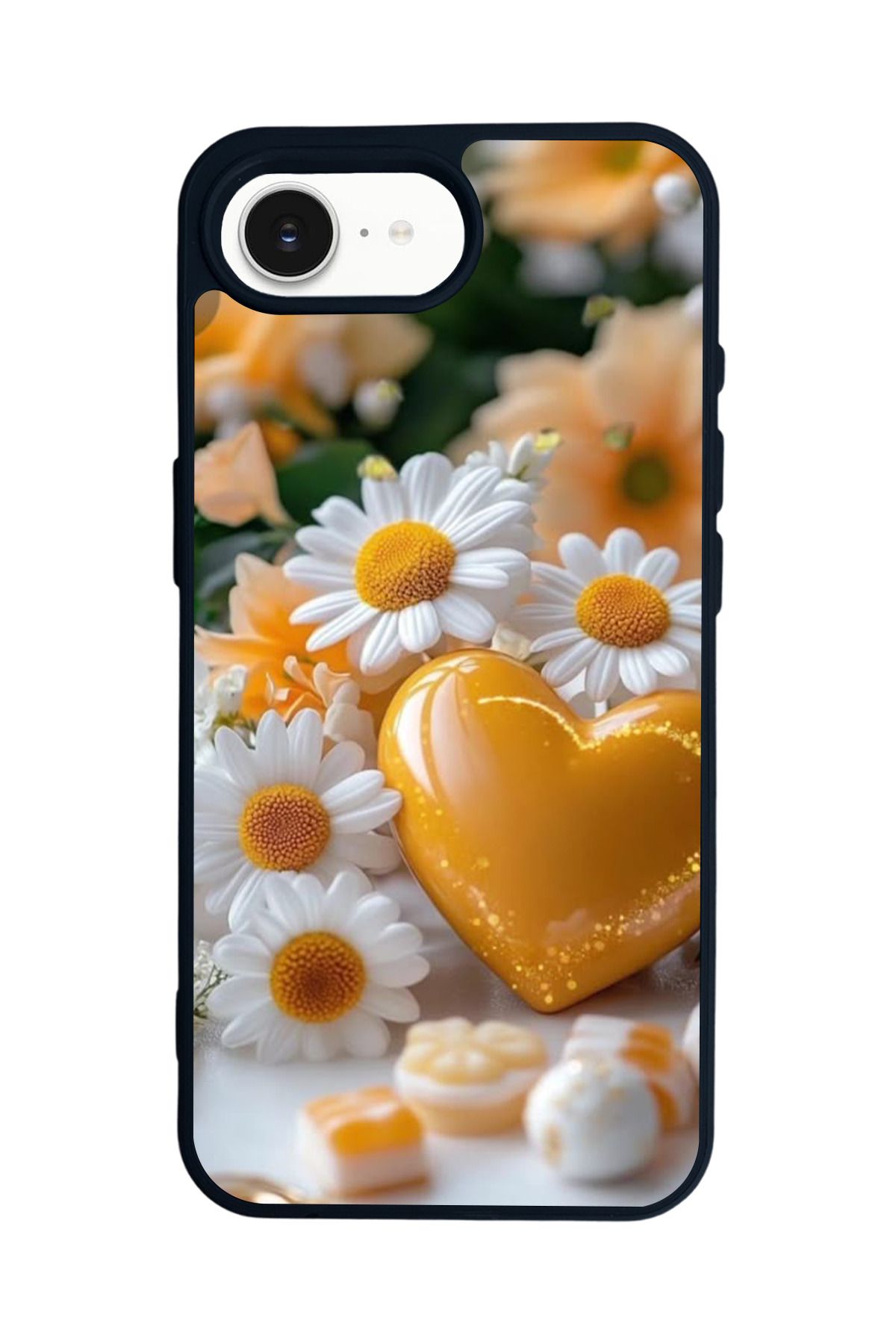 Aksel Kılıf Apple iPhone 16e Uyumlu Baskılı,Mat Siyah,Yumuşak Silikon,Koruyucu,Şok Emici Kapak,Kılıf