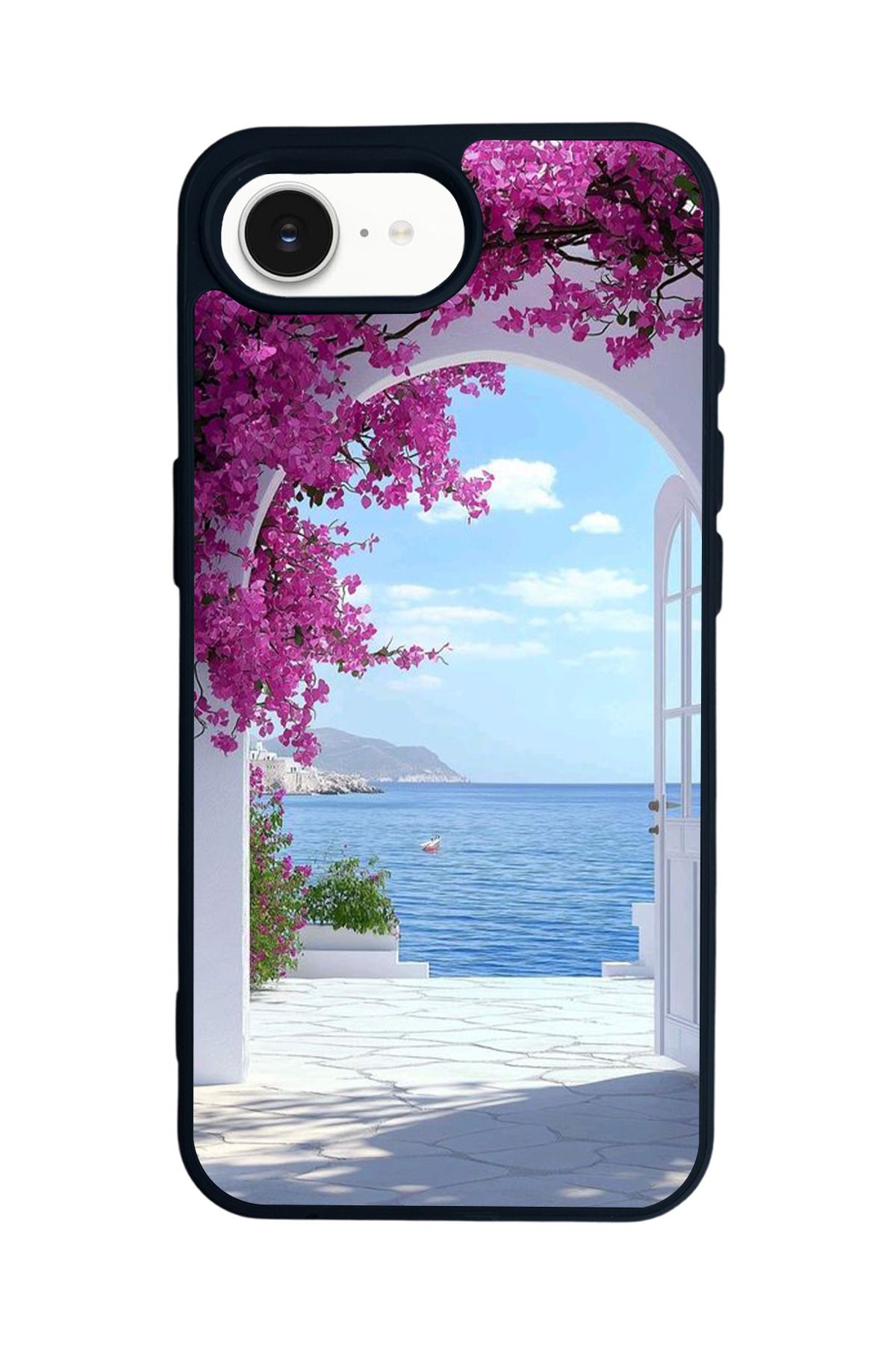 Aksel Kılıf Apple iPhone 16e Uyumlu Baskılı,Mat Siyah,Yumuşak Silikon,Koruyucu,Şok Emici Kapak,Kılıf