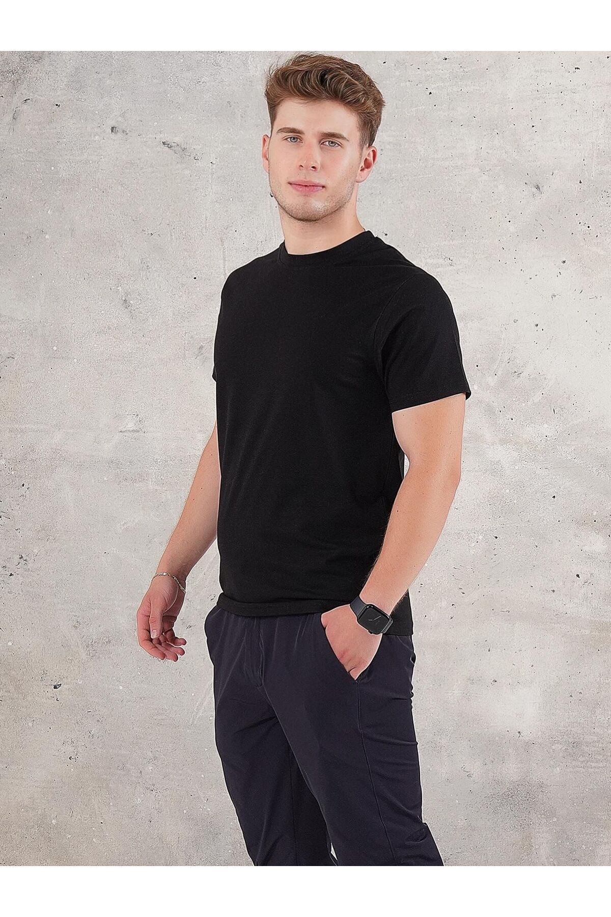ASEDERA Siyah Erkek T-Shirt