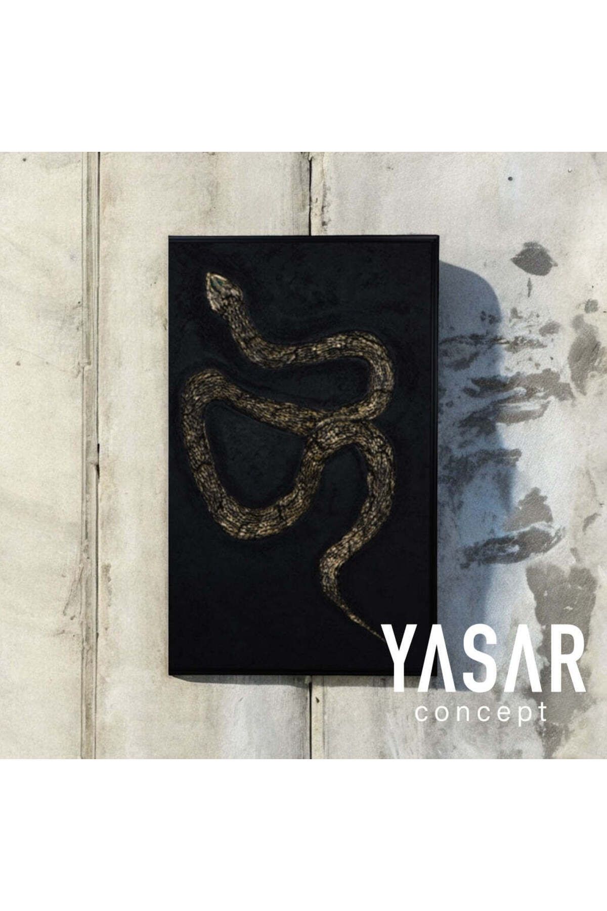 YSR CONCEPT Midnight Coil Yılanlı El Yapımı Tablo
