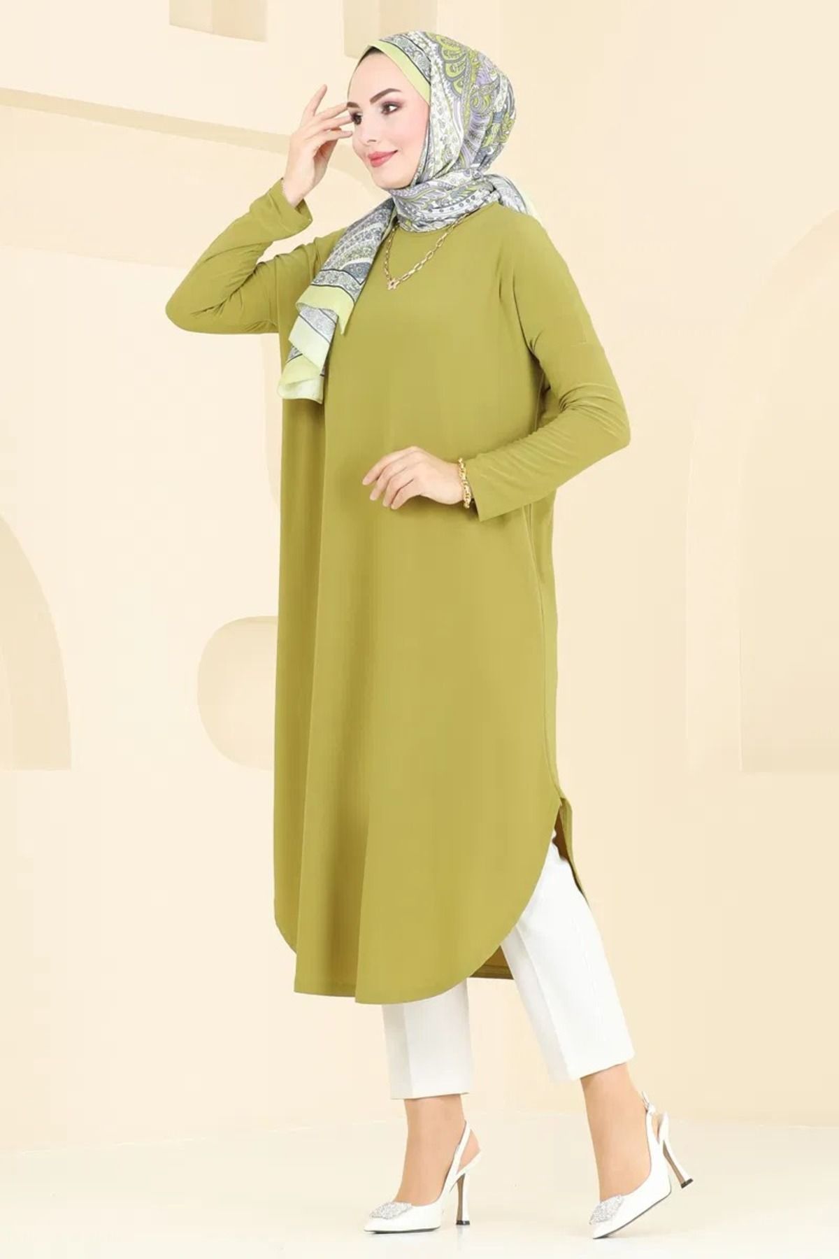 verabelle Yarasa Kol Sandy Tunik 36-38-40-42-44-46 Bedene Uygun
