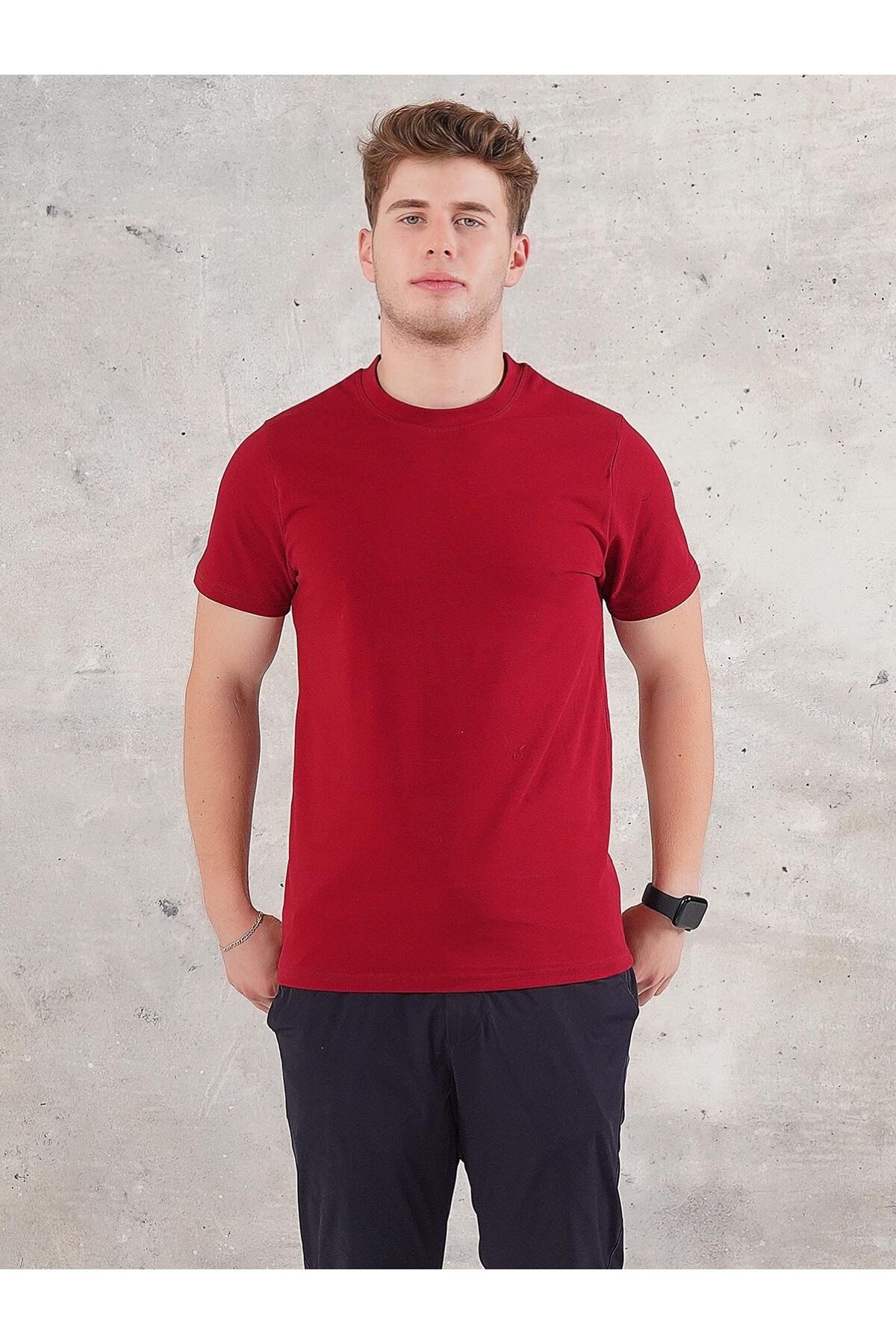 ASEDERA Bordo Erkek T-Shirt