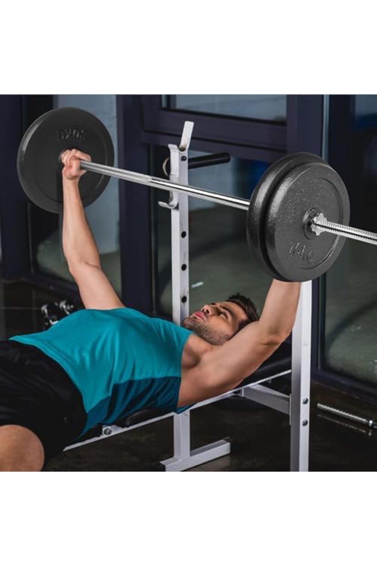 Delta Power-Delta Power Cast Iron Weight Plates - Perfect Weight Set for Bodybuilding and Powerlifting 2 x 10kg 6