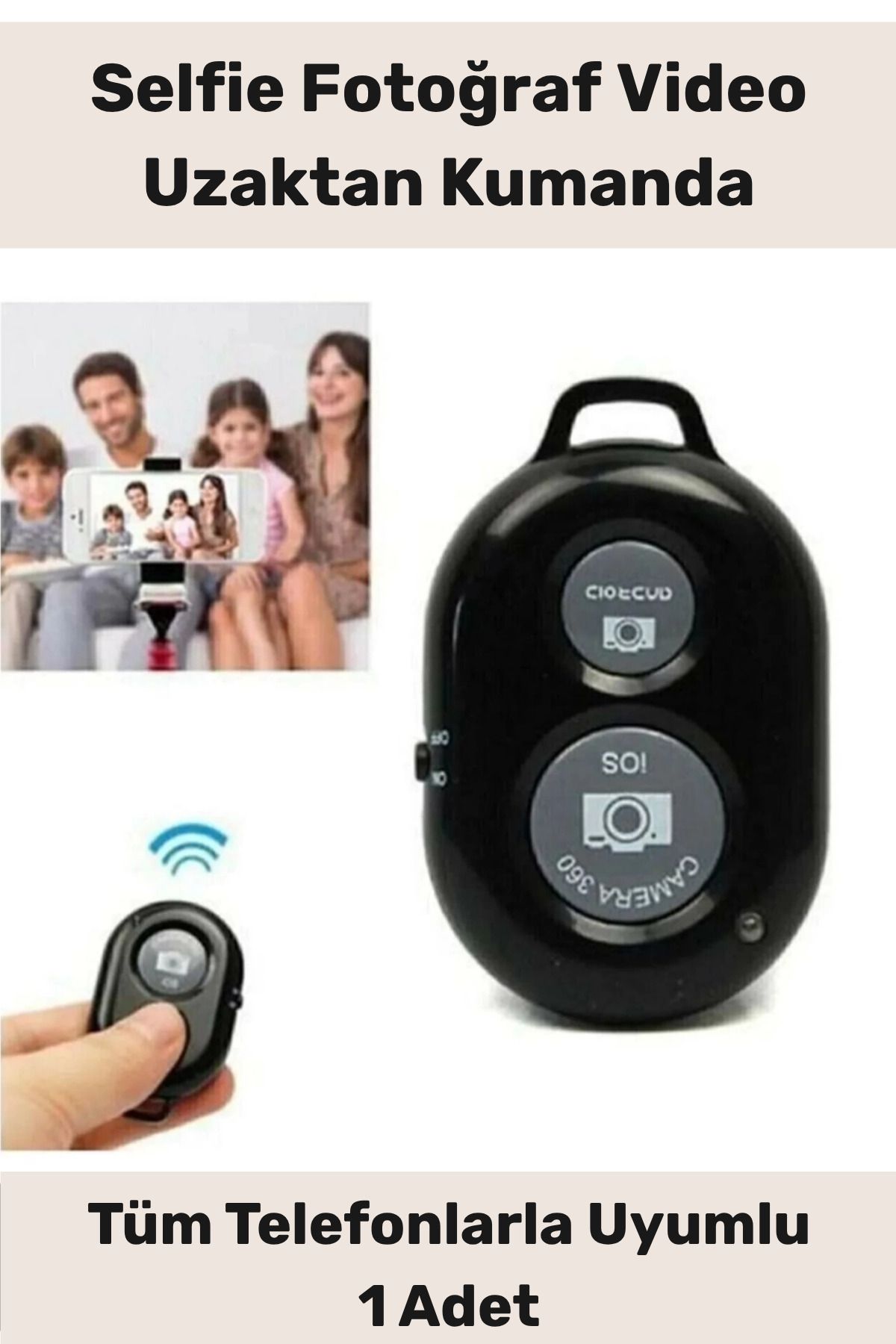PeraNova Özel Seri Bluetooth Tüm Telefonlarla Uyumlu Kolay Selfie Fotoğraf Video Çekme Uzaktan Kumanda