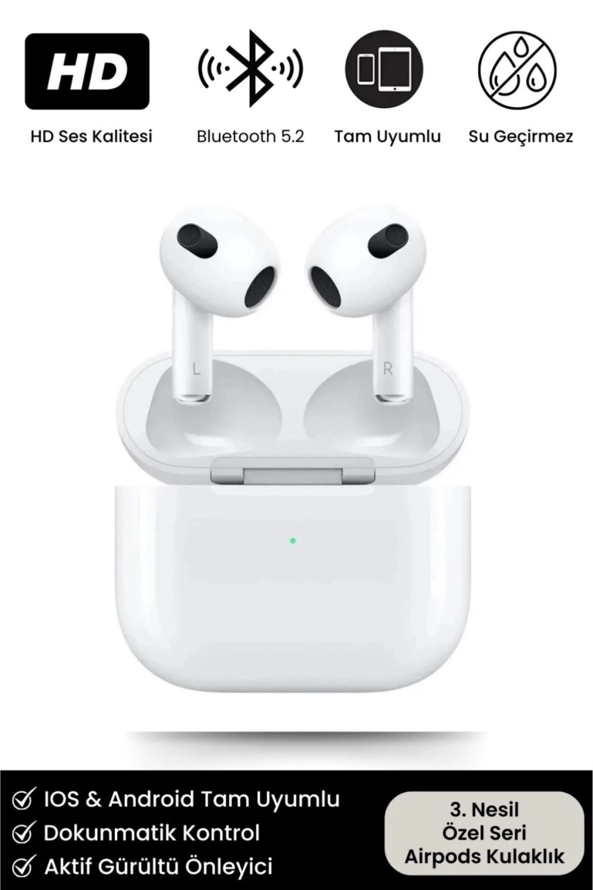 PeraNova Özel Seri 3. Nesil Ios Android Uyumlu Bluetooth Kulaklık Özel Seri Kulak Içi Kablosuz Kulaklık