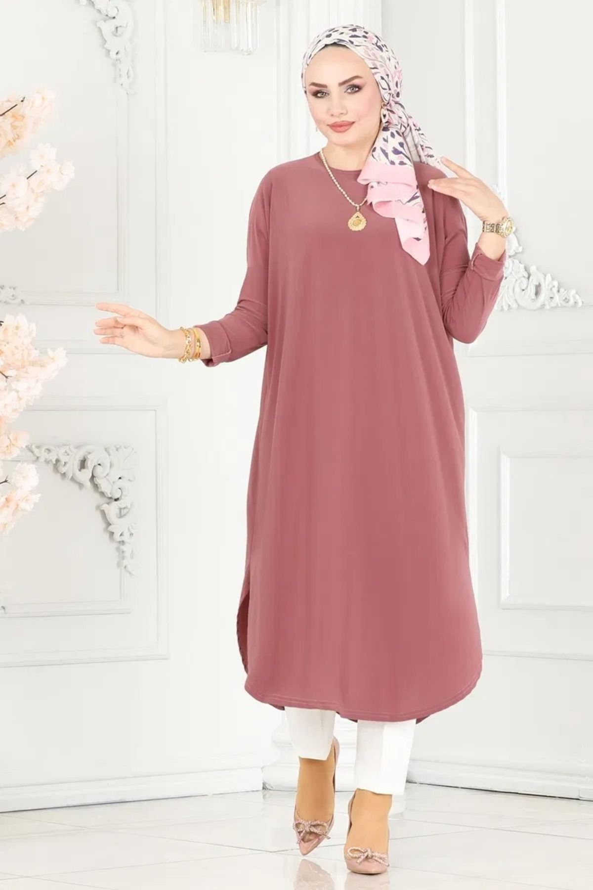 verabelle Yarasa Kol Sandy Tunik 36-38-40-42-44-46 Bedene Uygun