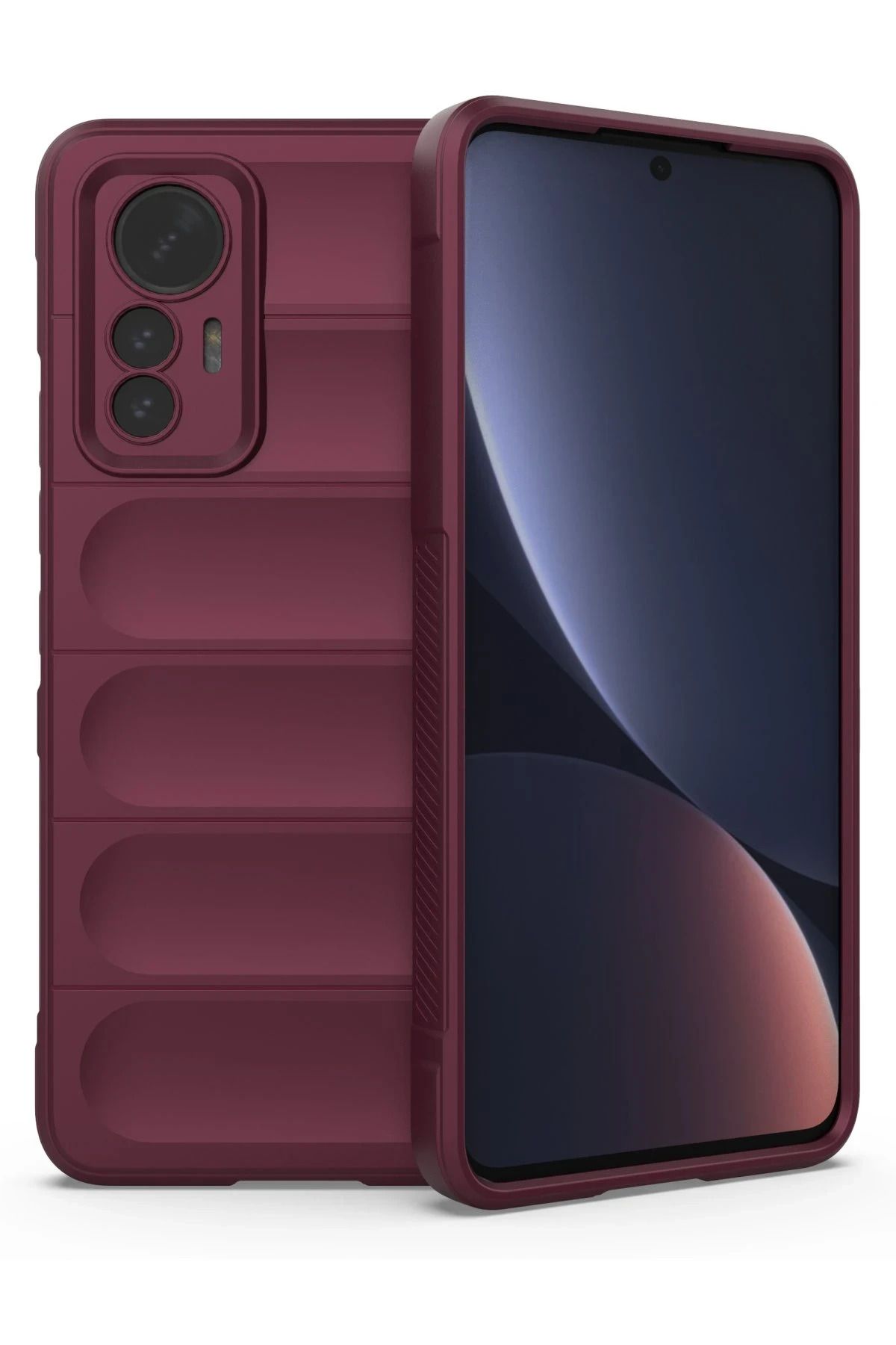NewFace Xiaomi Mi 12 Lite Kılıf Optimum Silikon - Bordo SPTGL