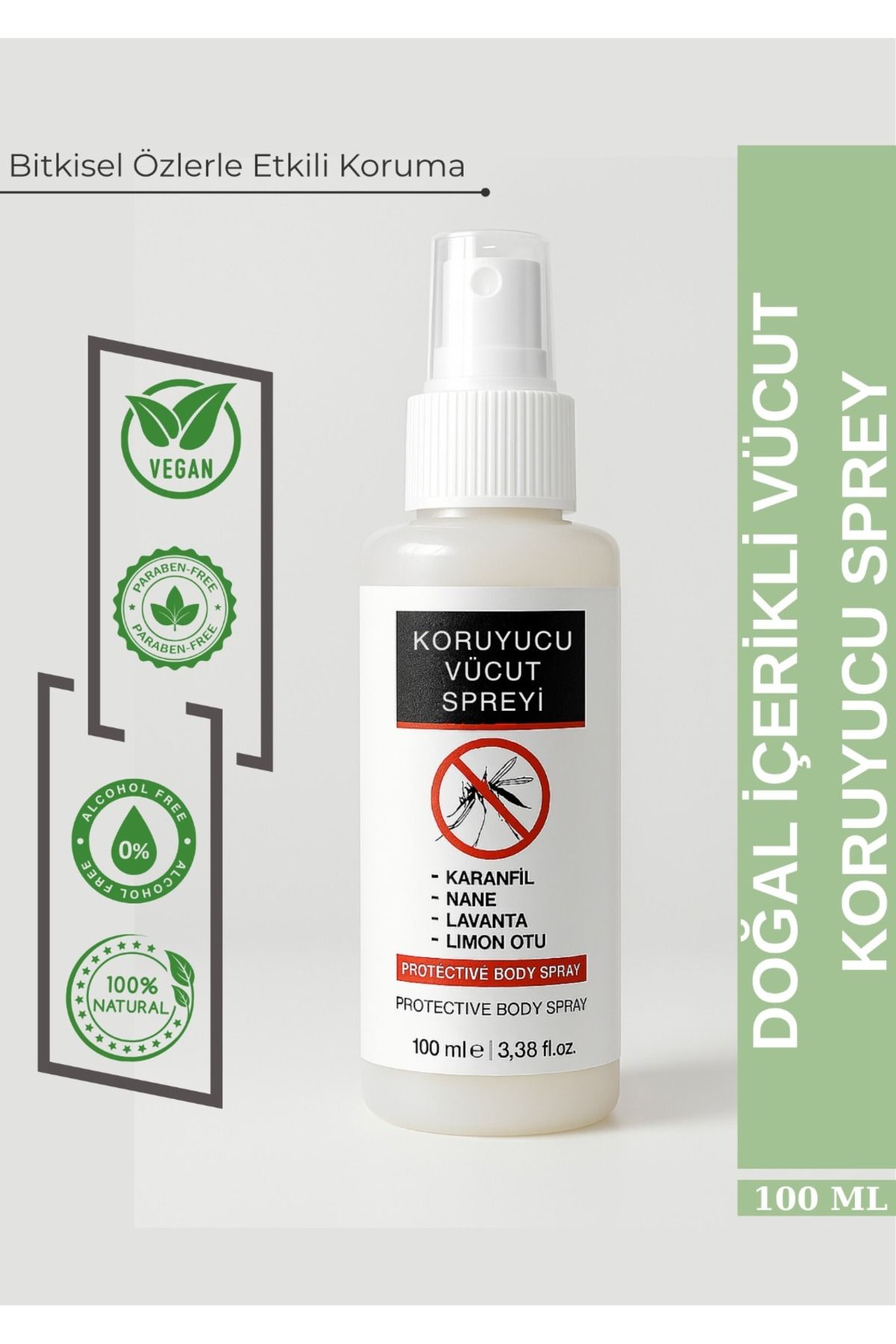 Sabuncu Hacı Doğal Koruyucu Sprey, DIŞ Etkenlere Karşı Etkili Koruma, Bebek Ve Çocuklar Için Güvenli 100 ml
