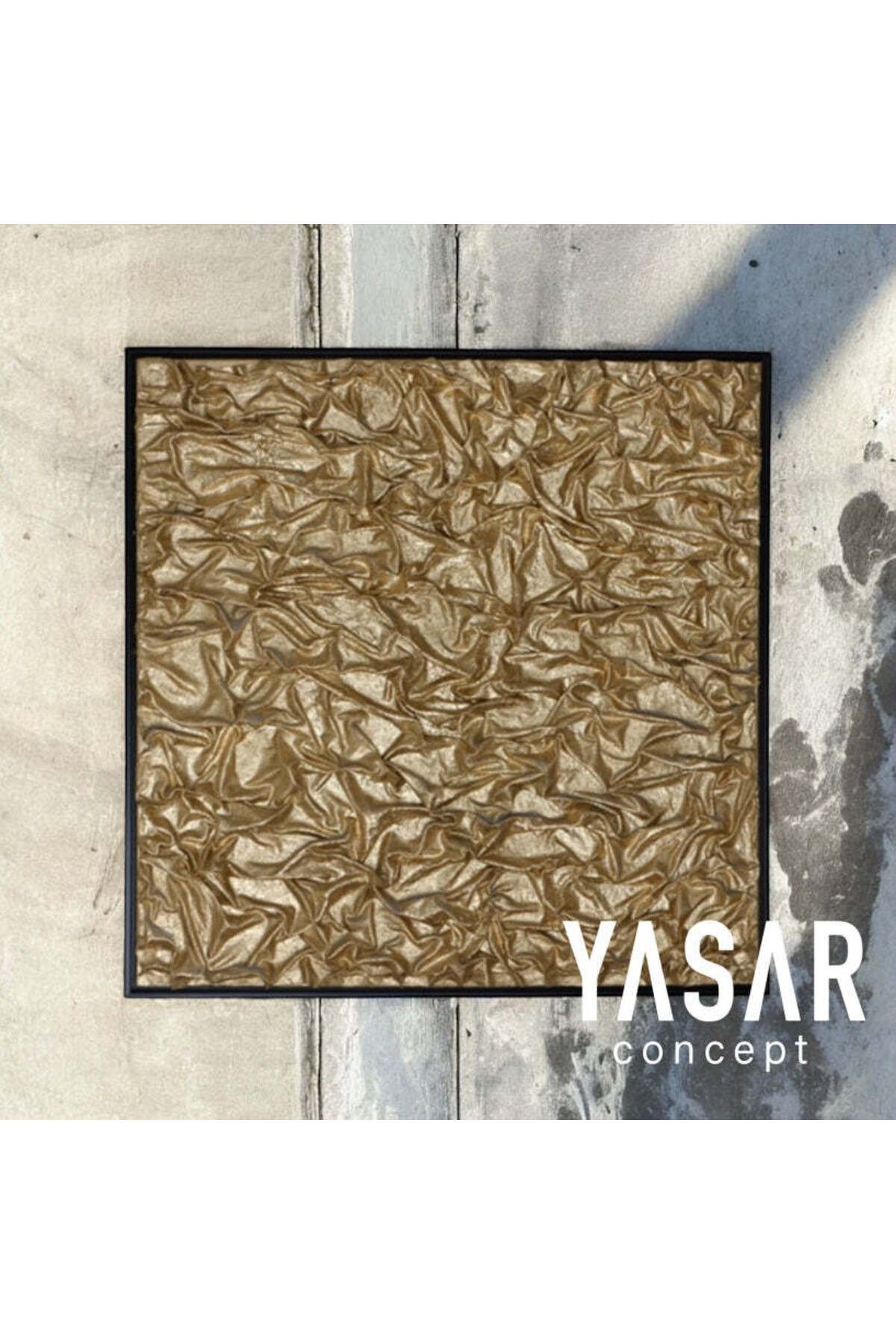 YSR CONCEPT Golden Crinkles El Yapımı Tablo