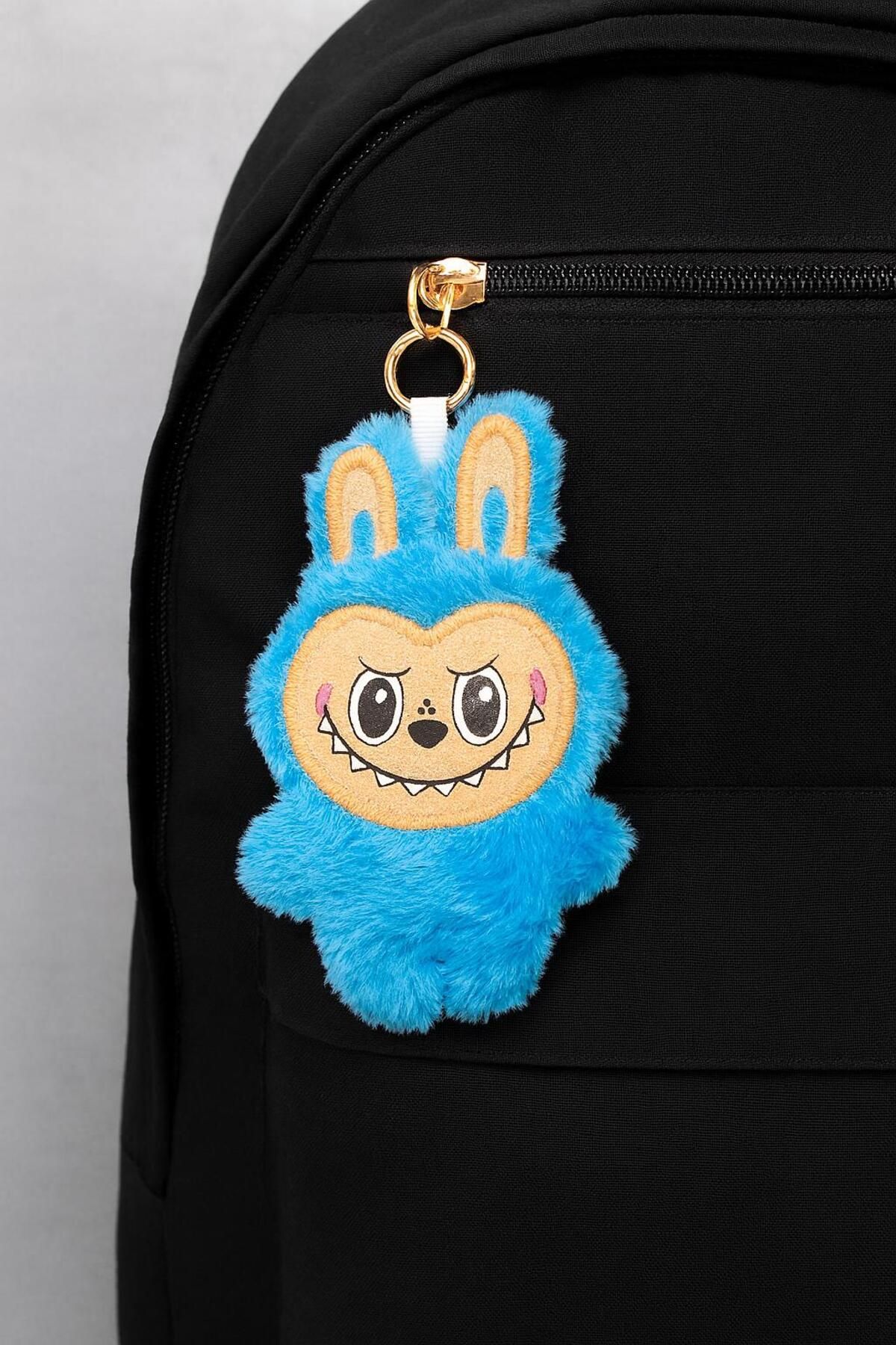 China Bazaar Labubu Mavi Peluş Aksesuar - Çanta Aksesuarı, Oyuncak, Anahtarlık 18 cm