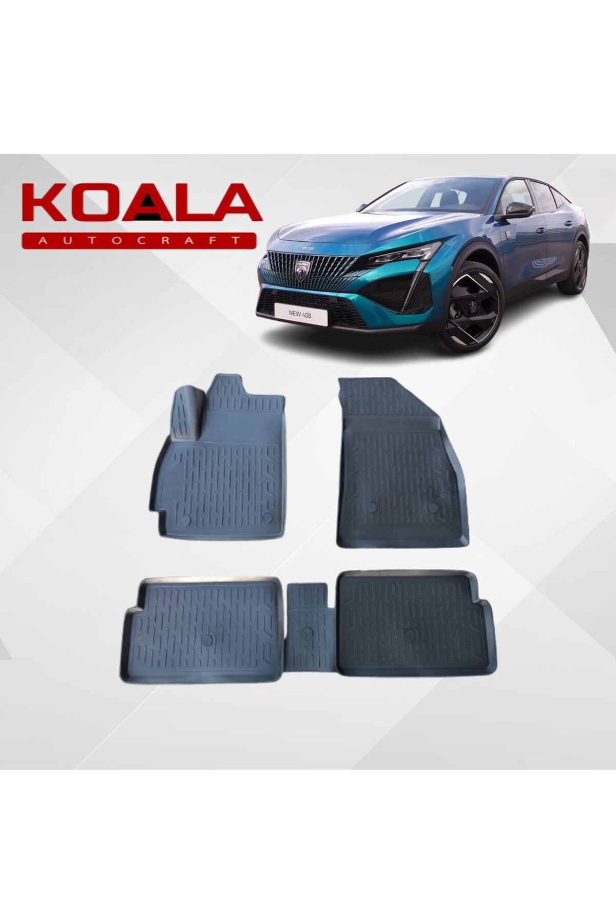 KoalaOtoTekstil Peugeot 408 (2023+) Uyumlu -Araca Özel Paspas