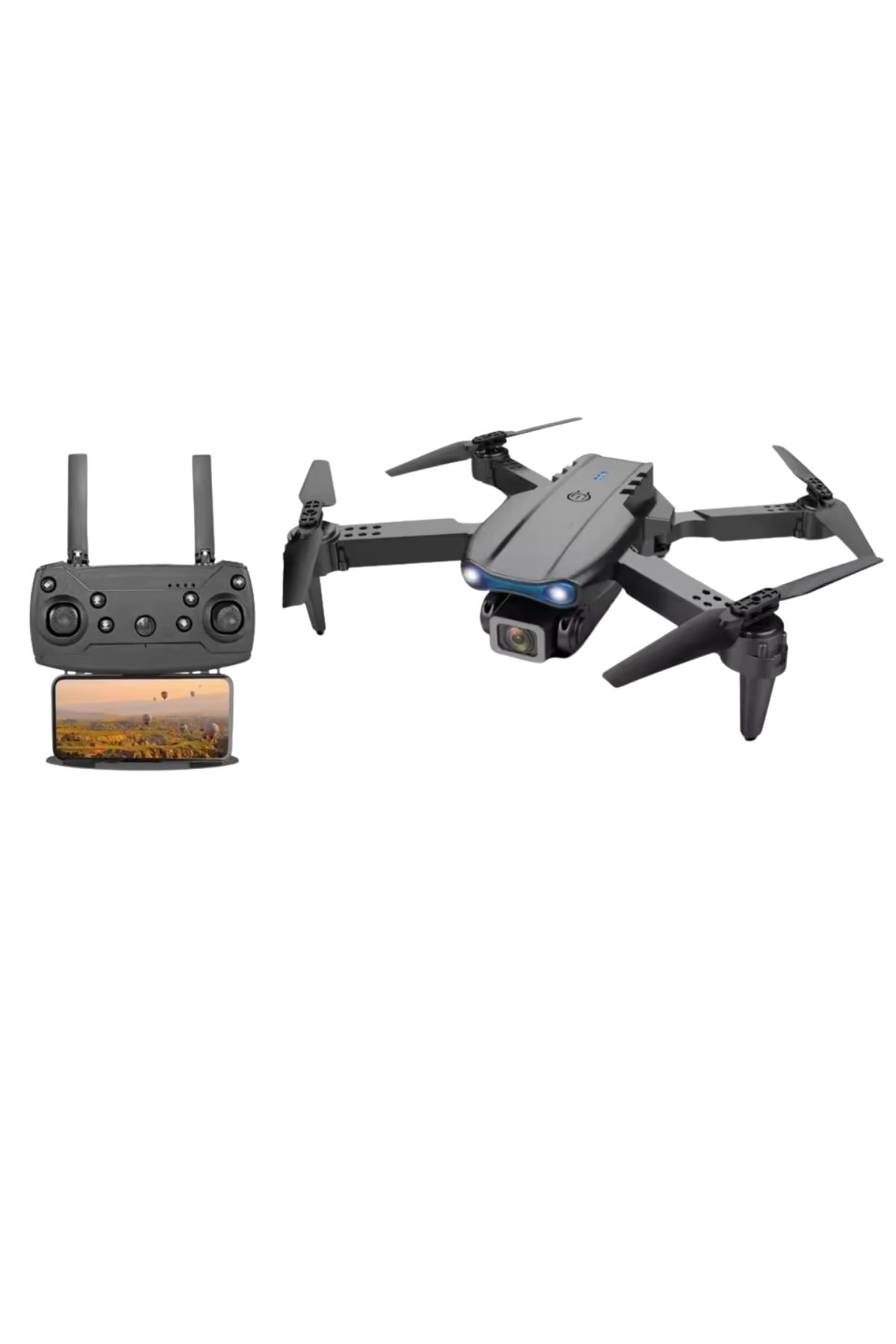 BYRTECH Uzaktan Kumandalı Drone – 4K Çift Kameralı Katlanabilir Quadcopter, Wi-Fi FPV