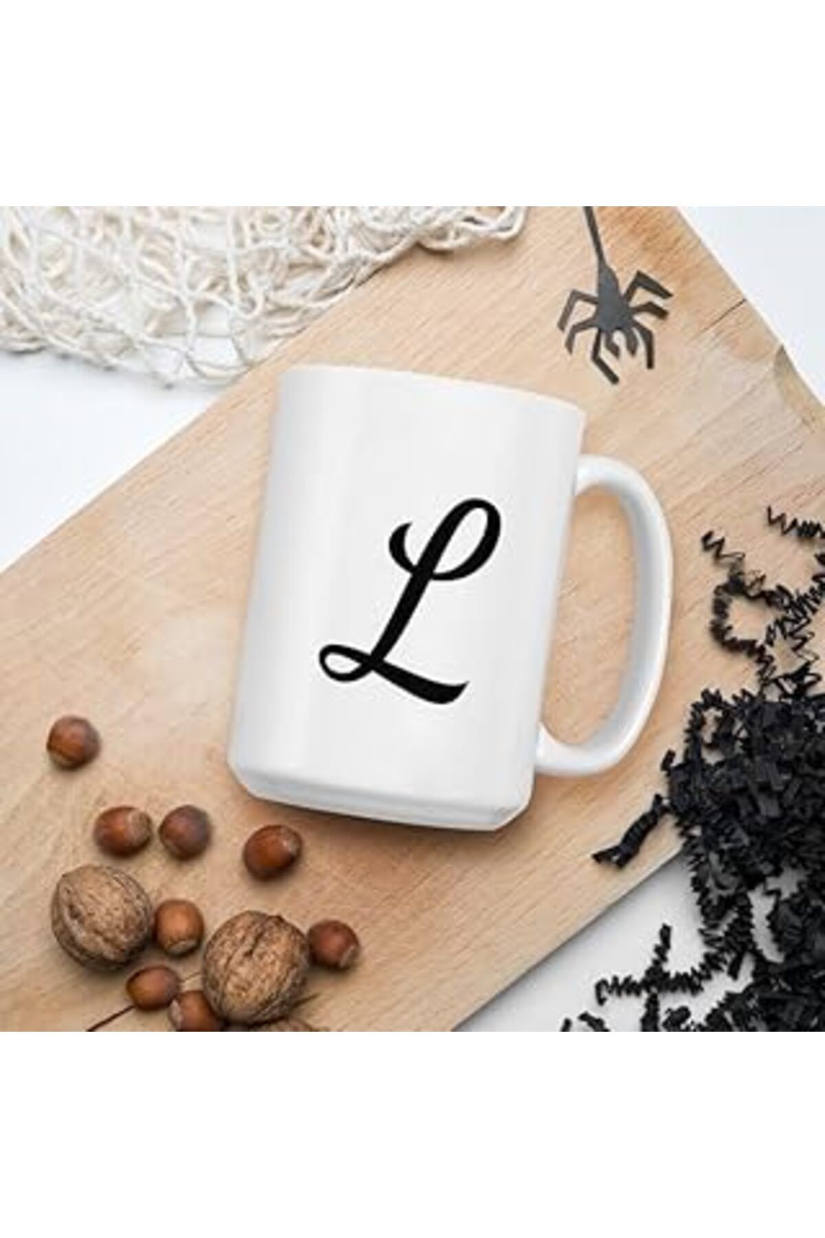 NETWORK ART Print Dore L Monogram Kahve Kupa - Beyaz Parlak Kupa - İngilizce Kahve Kupa