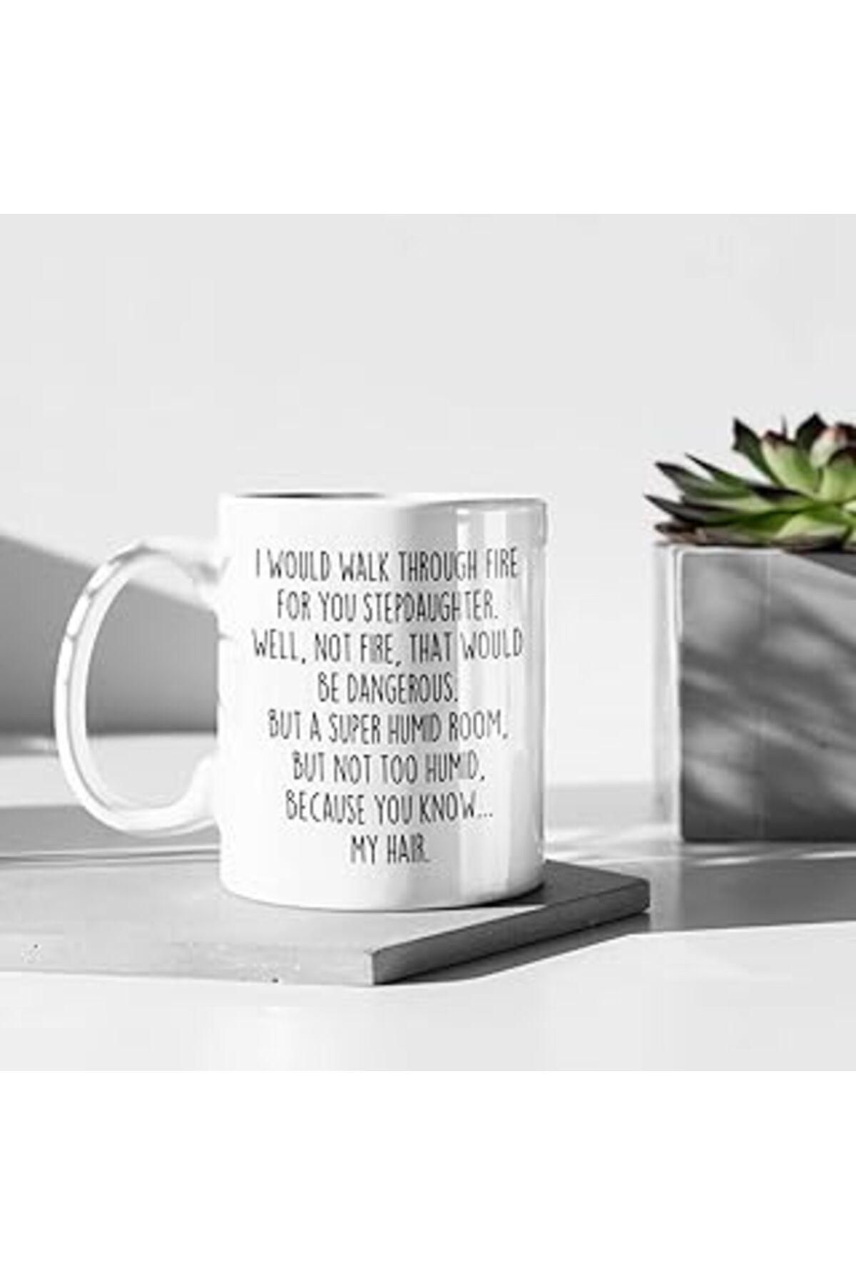 Mu Art Ahşap Print Dore Üvey Anne Kahve Bardağı, En Iyi Üvey Anne Kupası, Üvey Anne Hediyesi, İngilizce Kupa