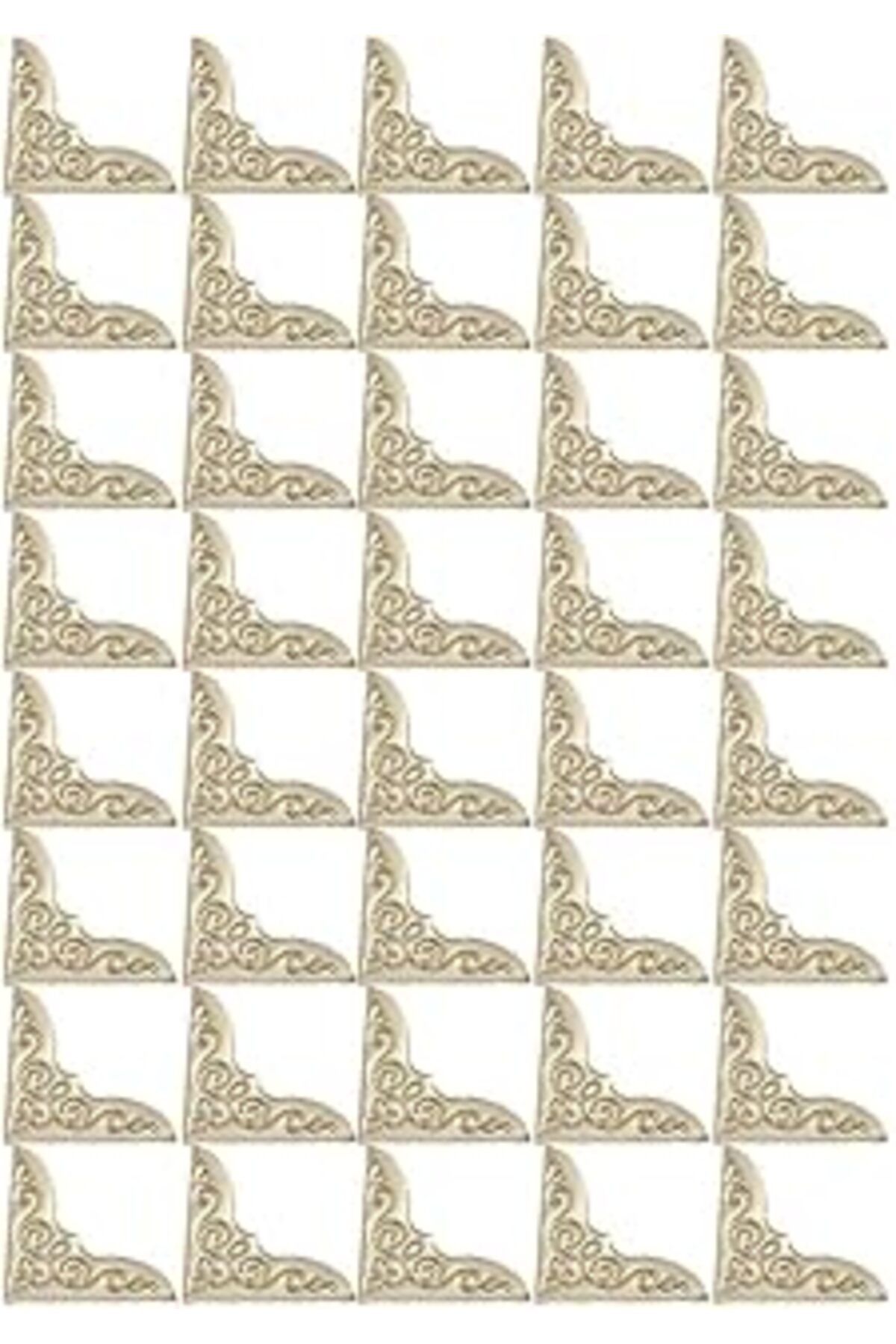 NETWORK ART Kopida 40 Adet Metal Kitap Köşe Koruyucu, Vintage Demir Koruma Kenar Kapağı Dekoratif Üçgen Köşe Ko