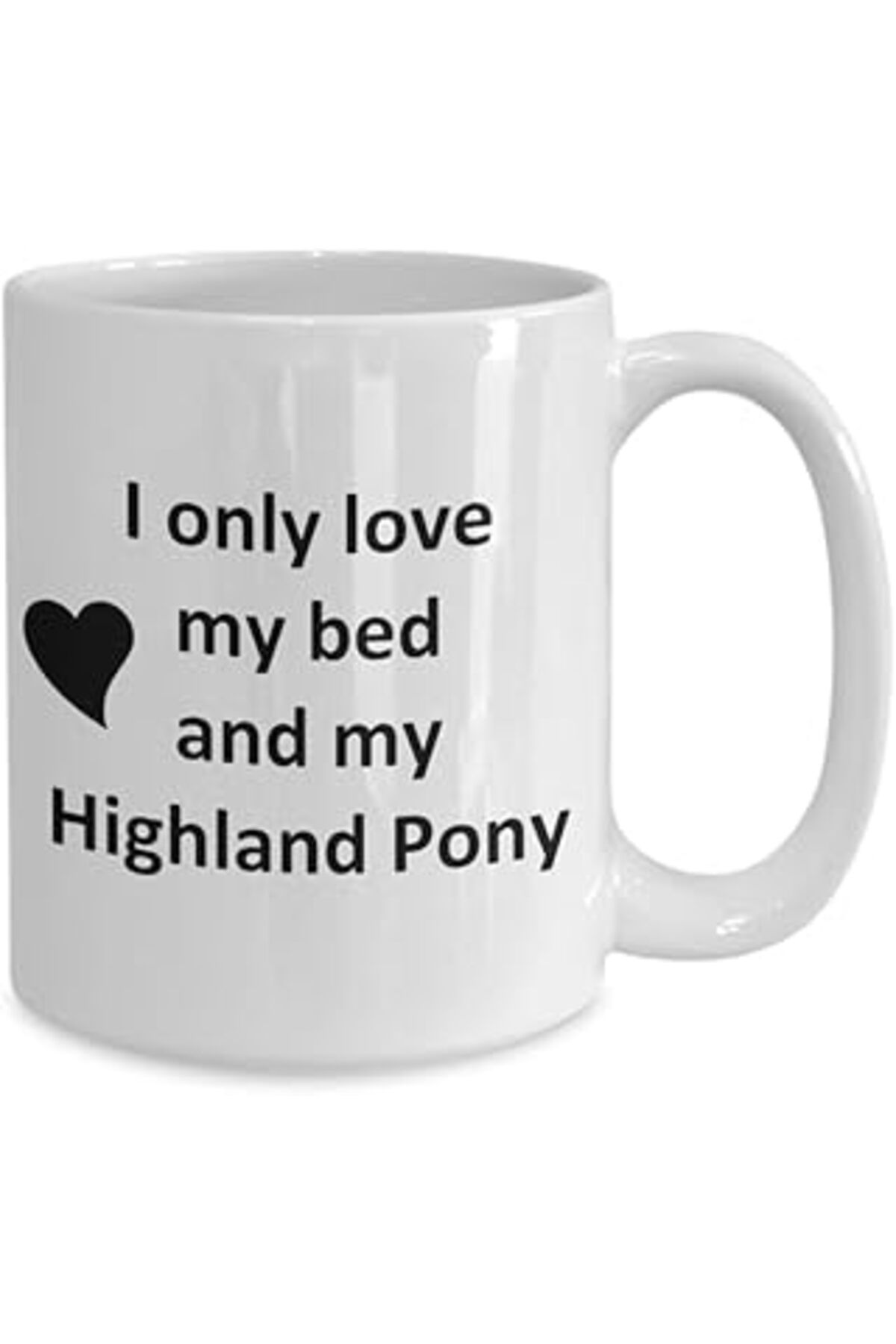 NETWORK ART Print Dore Highland Pony Lover Kupa - Pony Horse Pet - Love My Highland Pony Coffee - Ingilizce Kup
