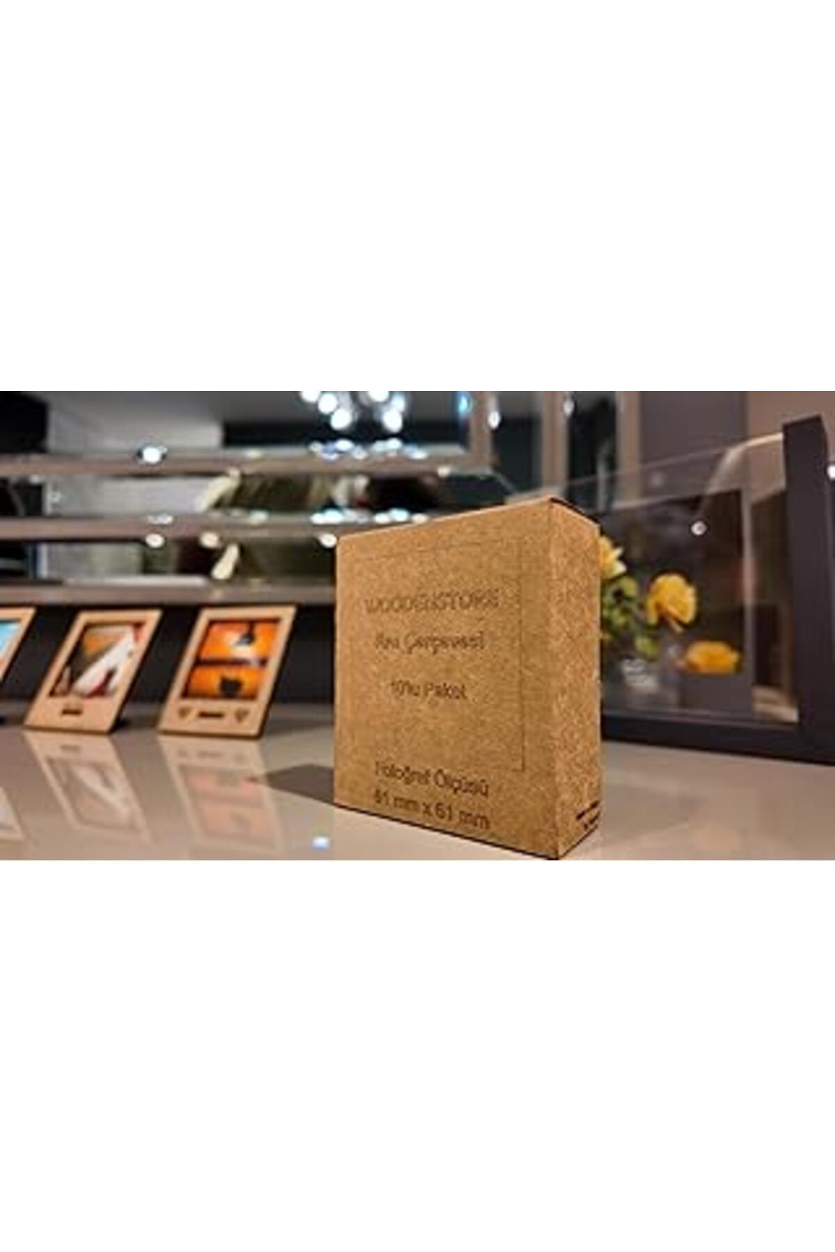Mu Art Ahşap Woodenstore Ahşap Polaroid Anı Çerçevesi, 61Mm X 61Mm, 10'Lu Paket